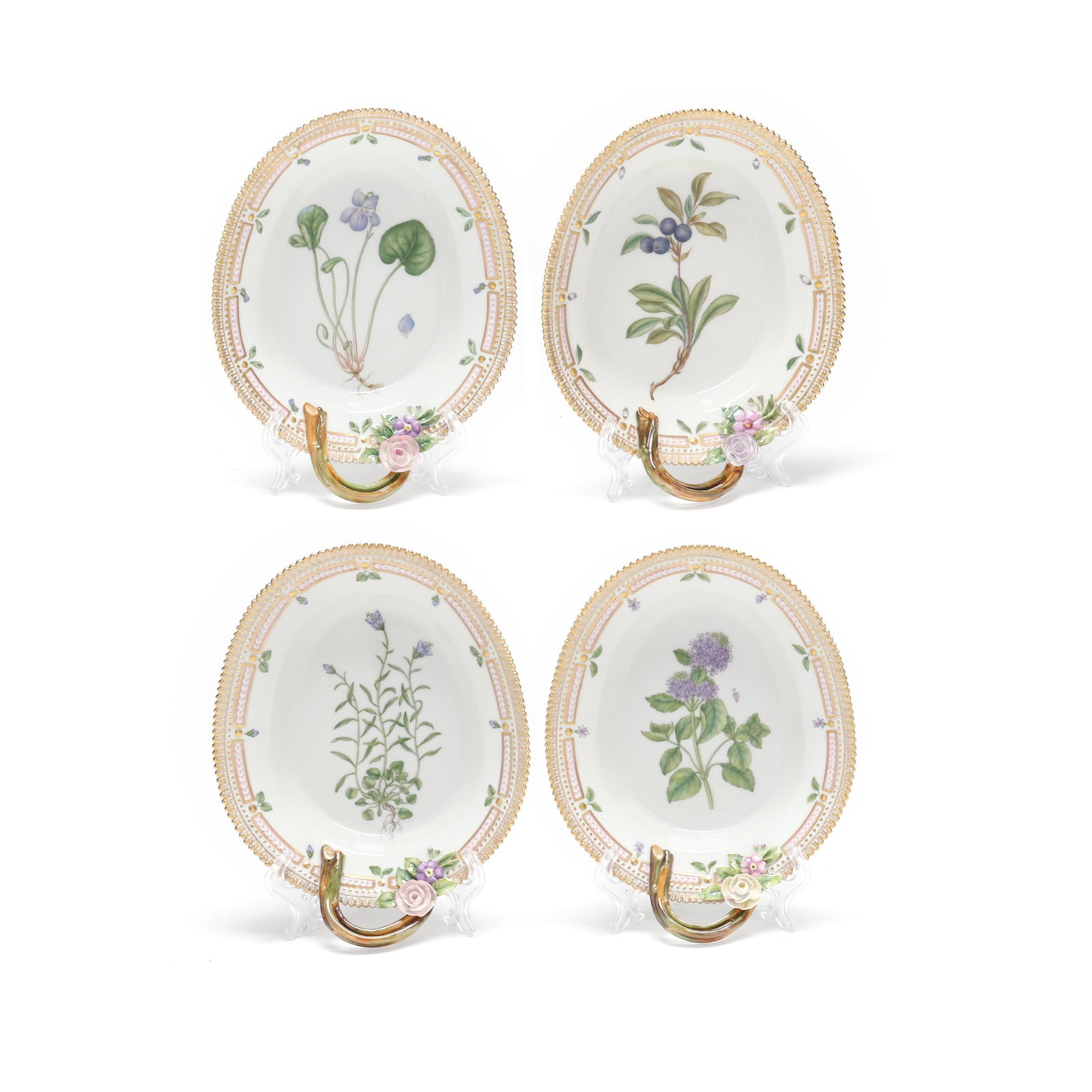 Royal Copenhagen, Set of Four Flora Danica Porcelain Serving Dishes (1 of 11)