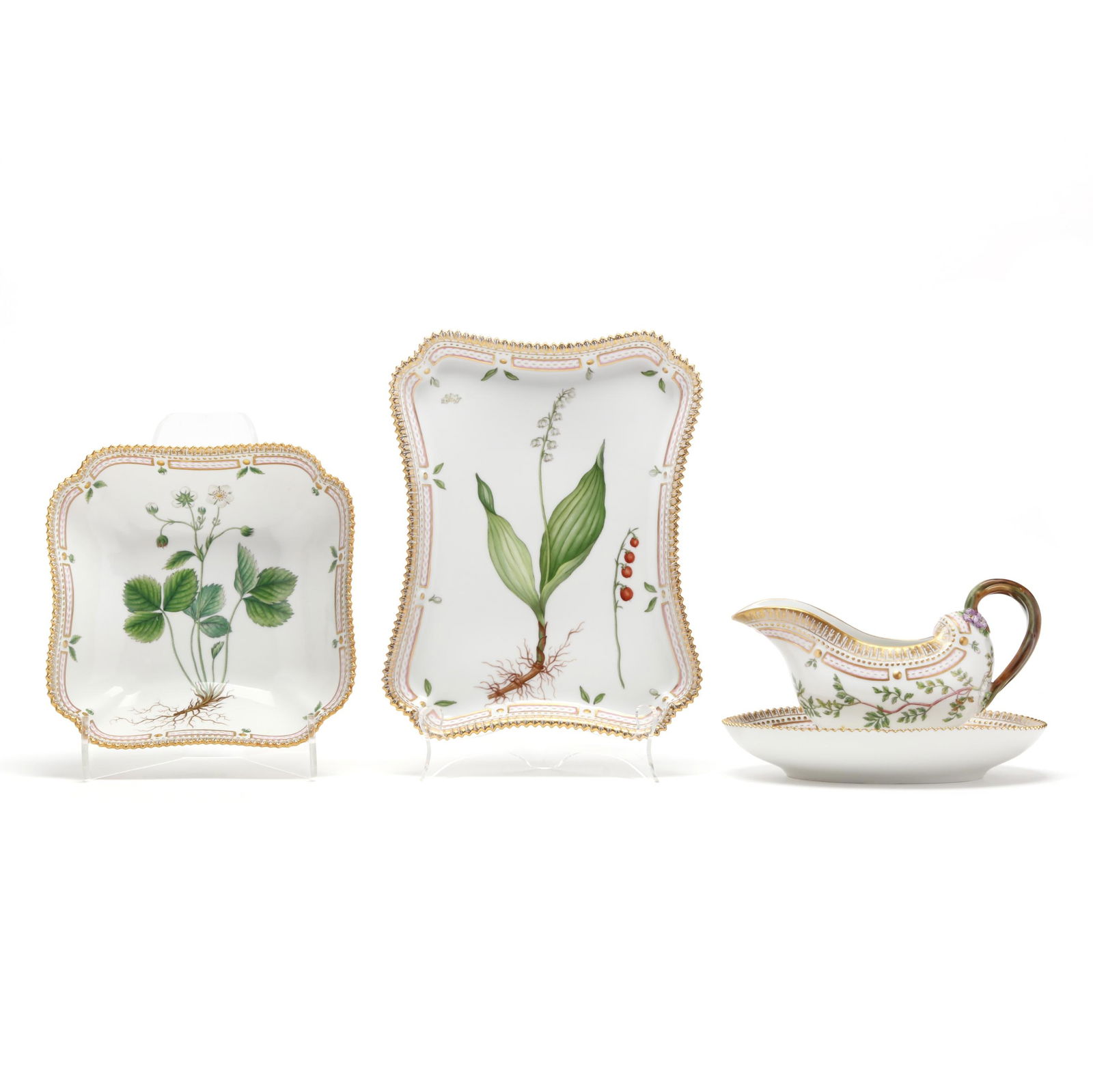 Royal Copenhagen, Three Flora Danica Porcelain Tableware Servers (1 of 9)
