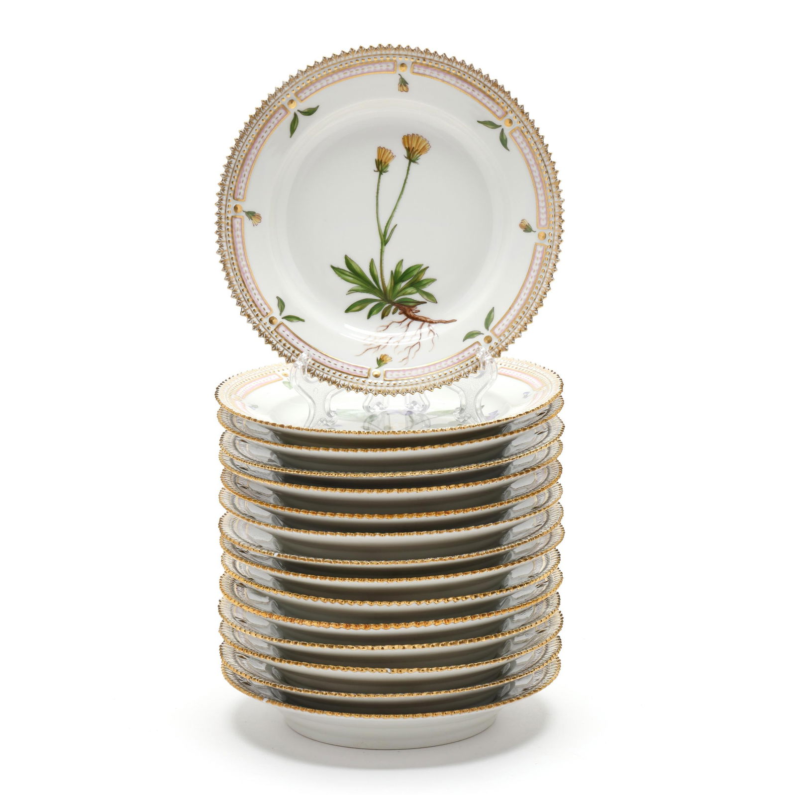 Royal Copenhagen, Set of (15) Flora Danica Porcelain Pie Plates (1 of 19)