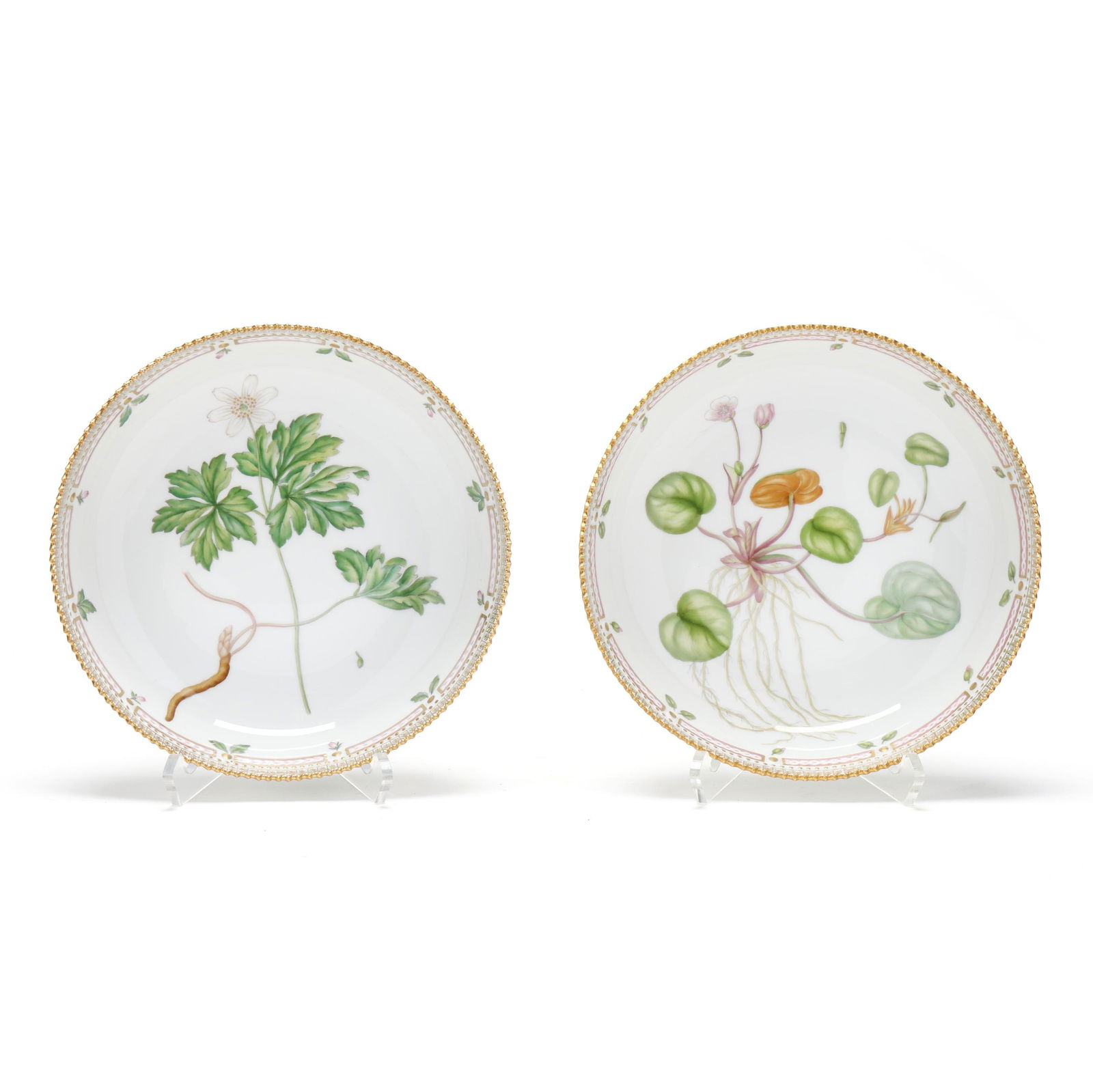 Royal Copenhagen, Two Flora Danica Porcelain Round Serving Bowls (1 of 7)
