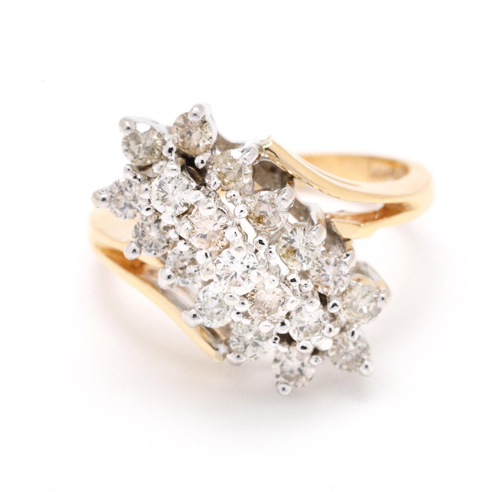 Gold and Diamond Cluster Ring (1 of 5)