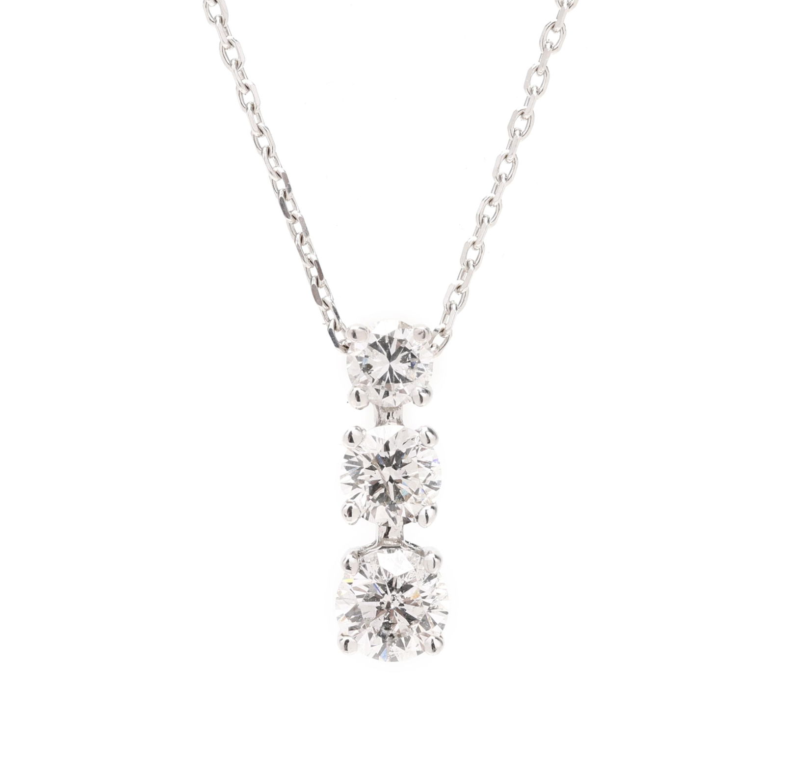 White Gold and Diamond Necklace (1 of 5)