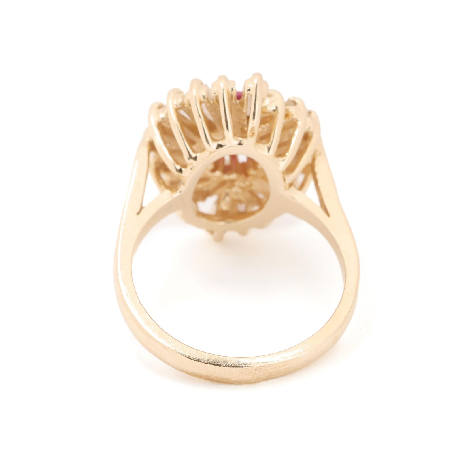 Gold, Ruby, and Diamond Cocktail Ring - 3