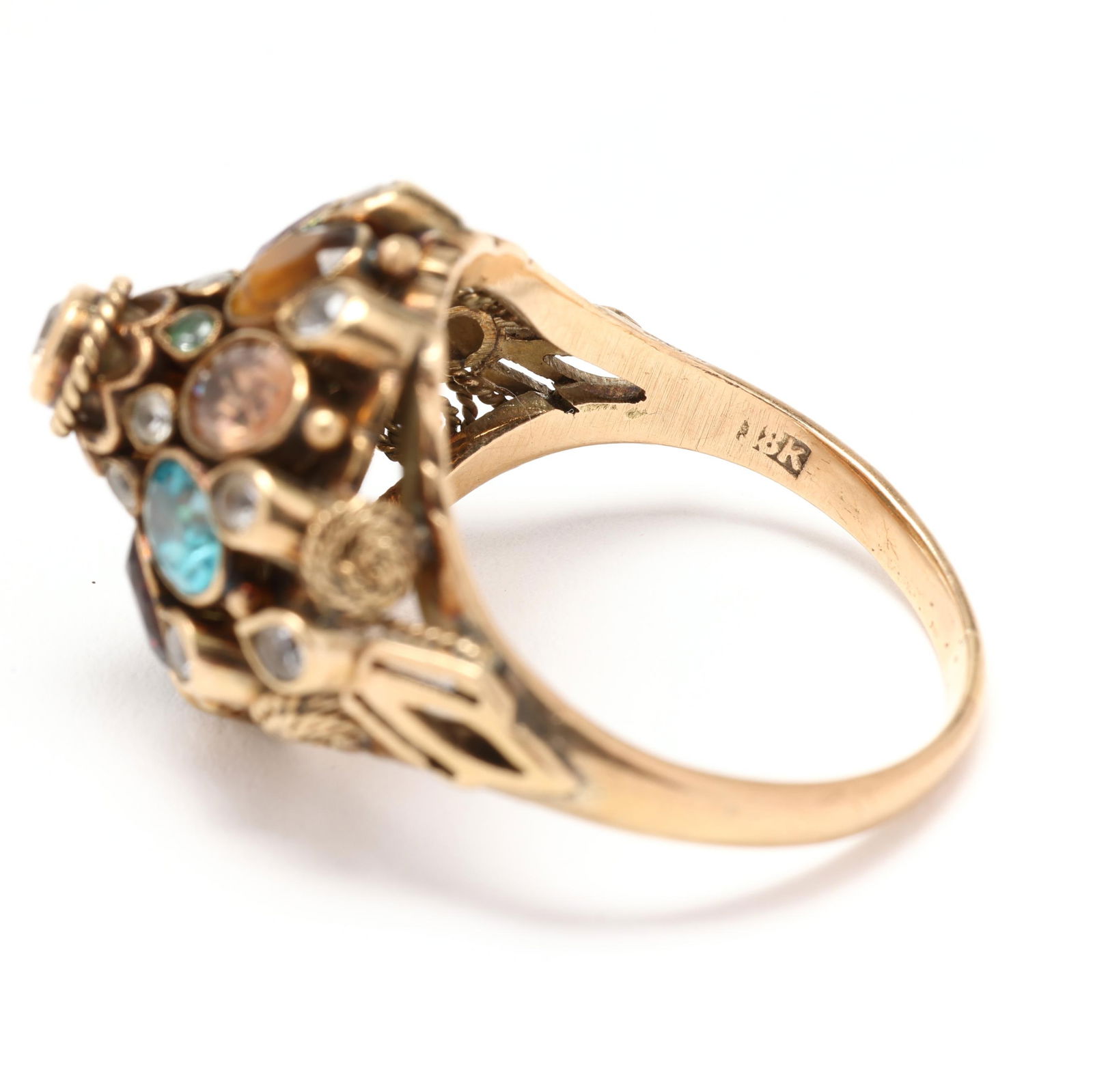 Gold and Gem-Set Ring - 5