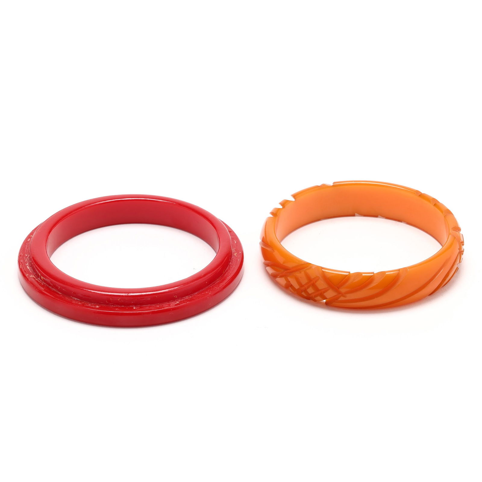 Group of Ten Bakelite and Composition Bangle Bracelets - 5