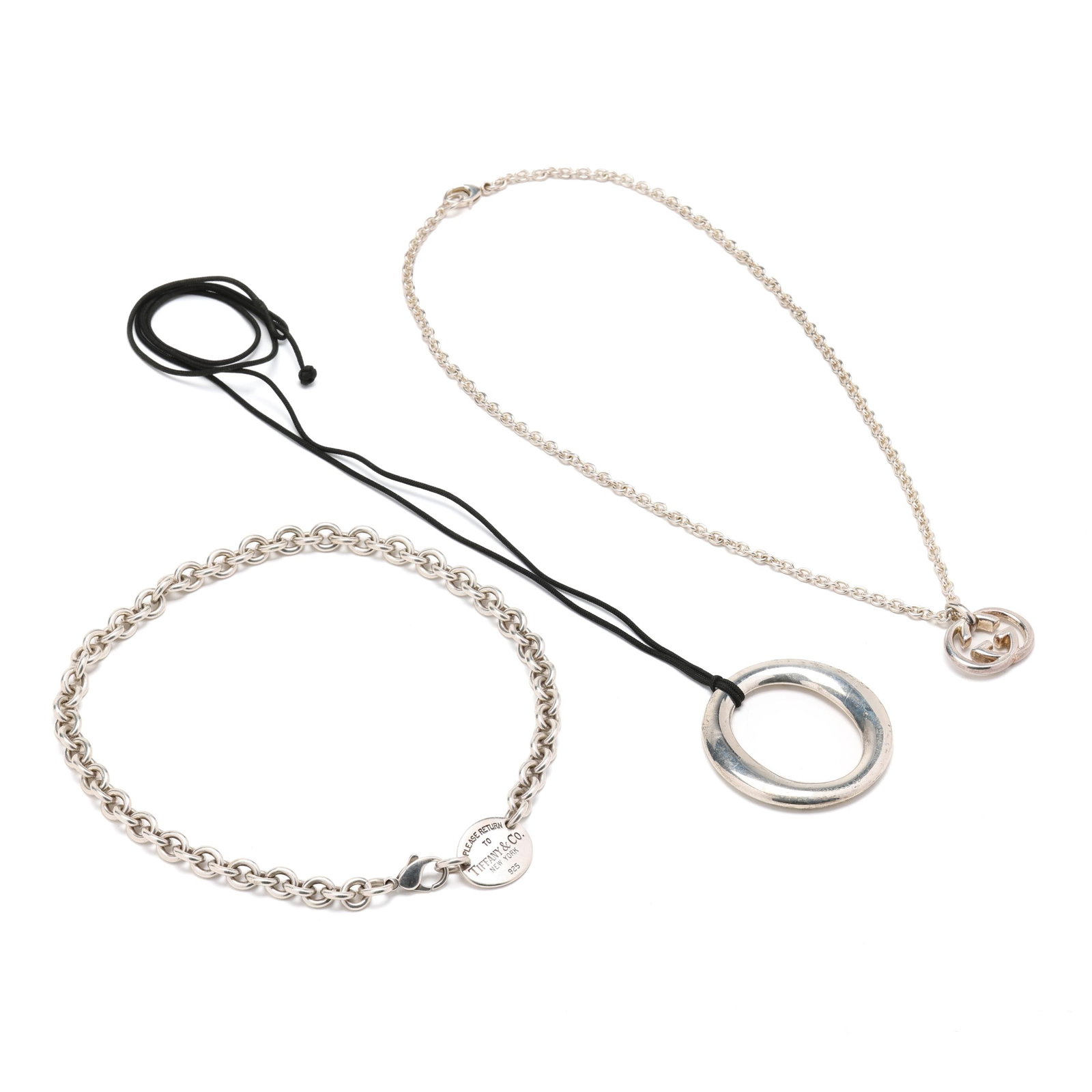 Three Sterling Silver Necklaces, Tiffany & Co. & Gucci (1 of 9)