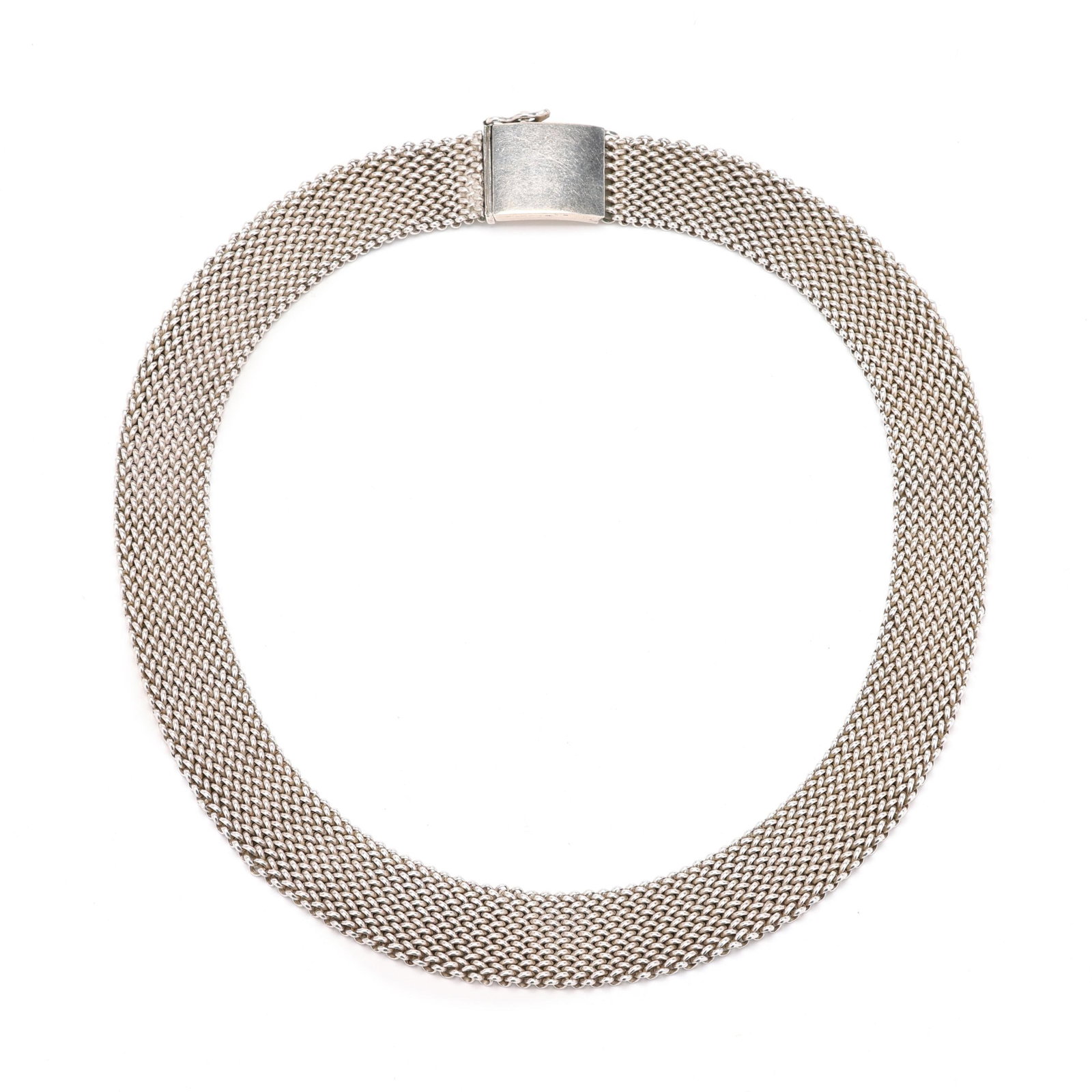 Silver Mesh Necklace, Saul (1 of 4)