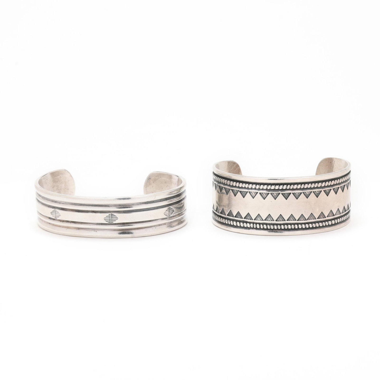 Two Southwestern Silver Cuff Bracelets (1 of 6)