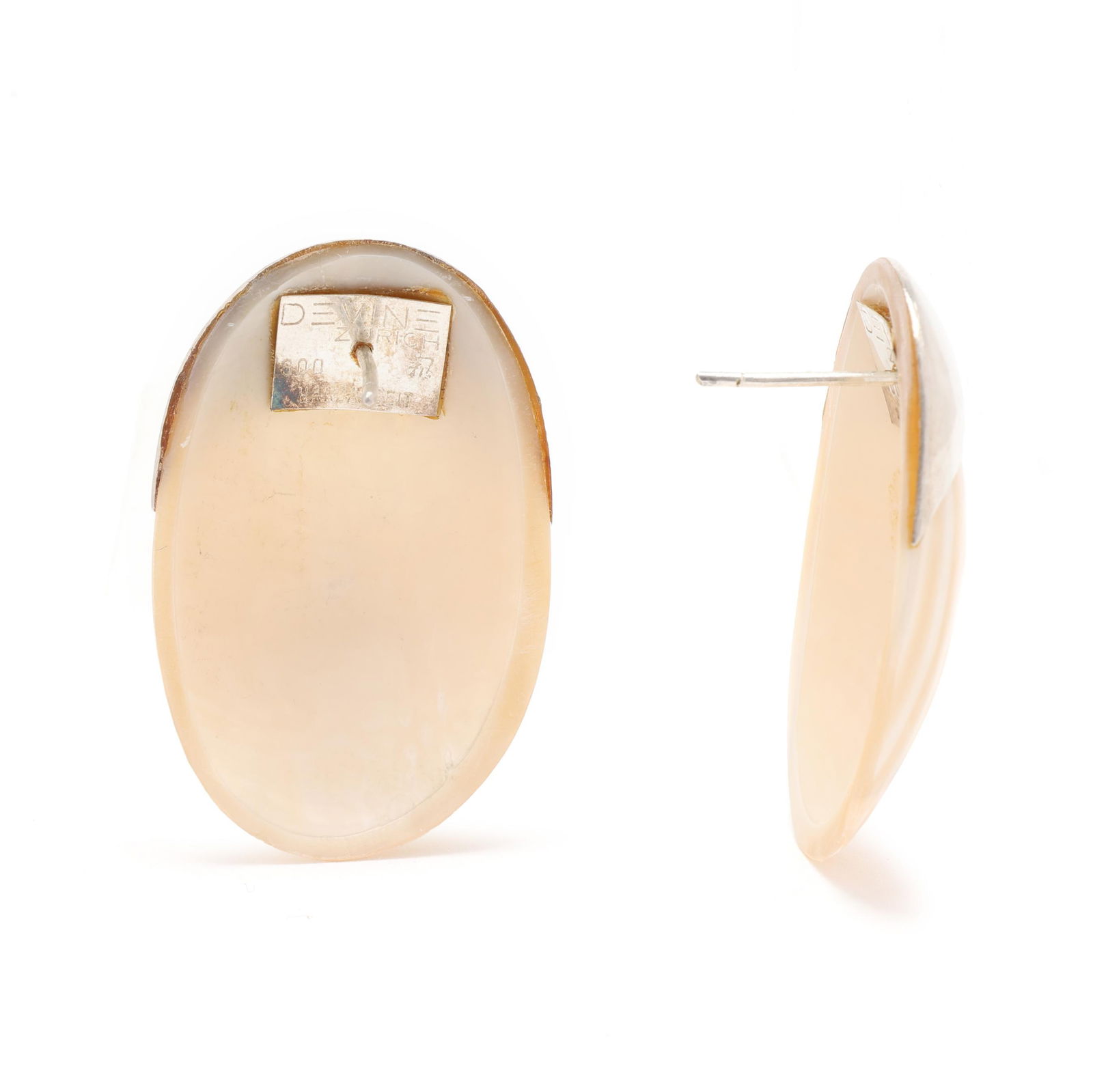 Silver and Shell Earrings - 2
