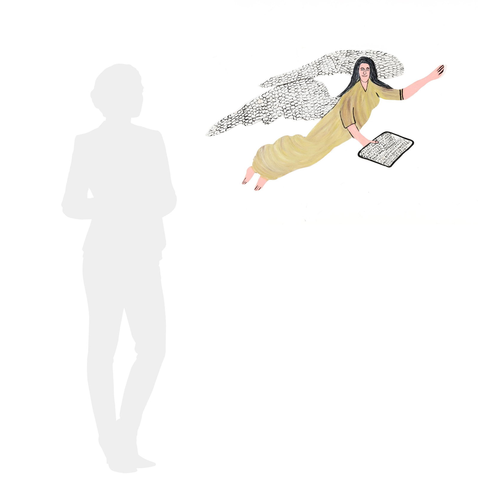 Howard Finster (AL/GA, 1916-2001), Folk Art Angel Cutout - 2