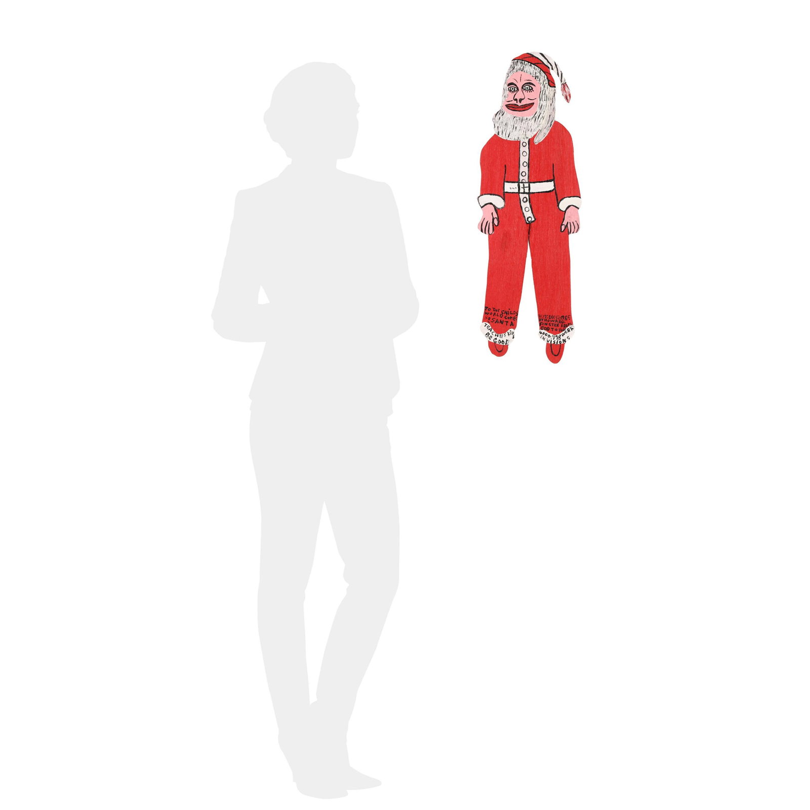 Howard Finster (AL/GA, 1916-2001), Santa Claus Folk Art Cutout - 2