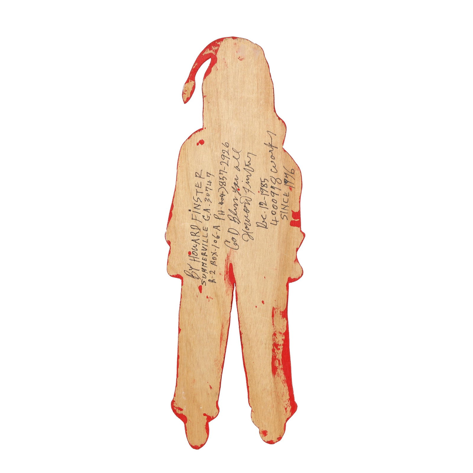 Howard Finster (AL/GA, 1916-2001), Santa Claus Folk Art Cutout - 4
