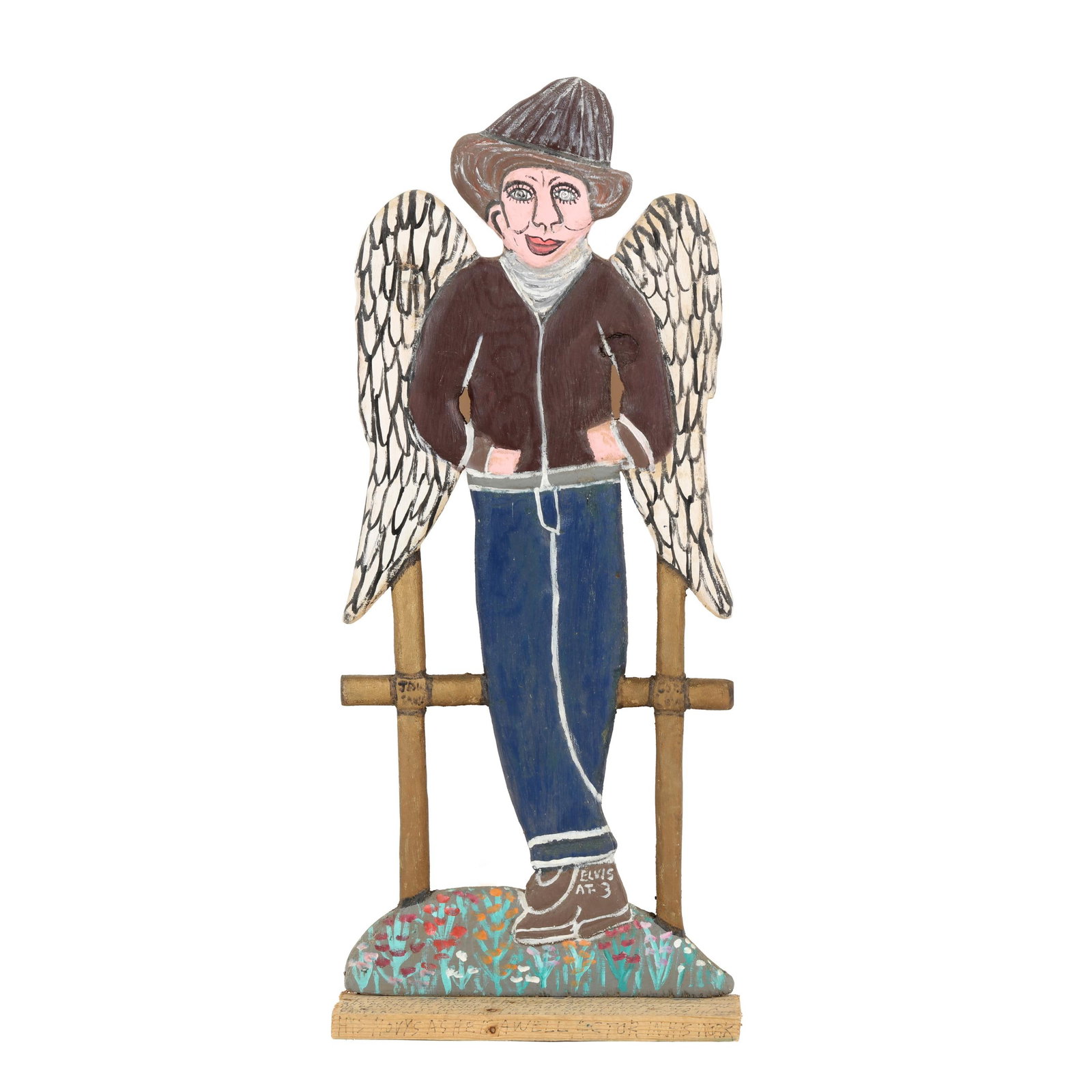 Howard Finster (AL/GA, 1916-2001), Angel Elvis Cutout (1 of 7)