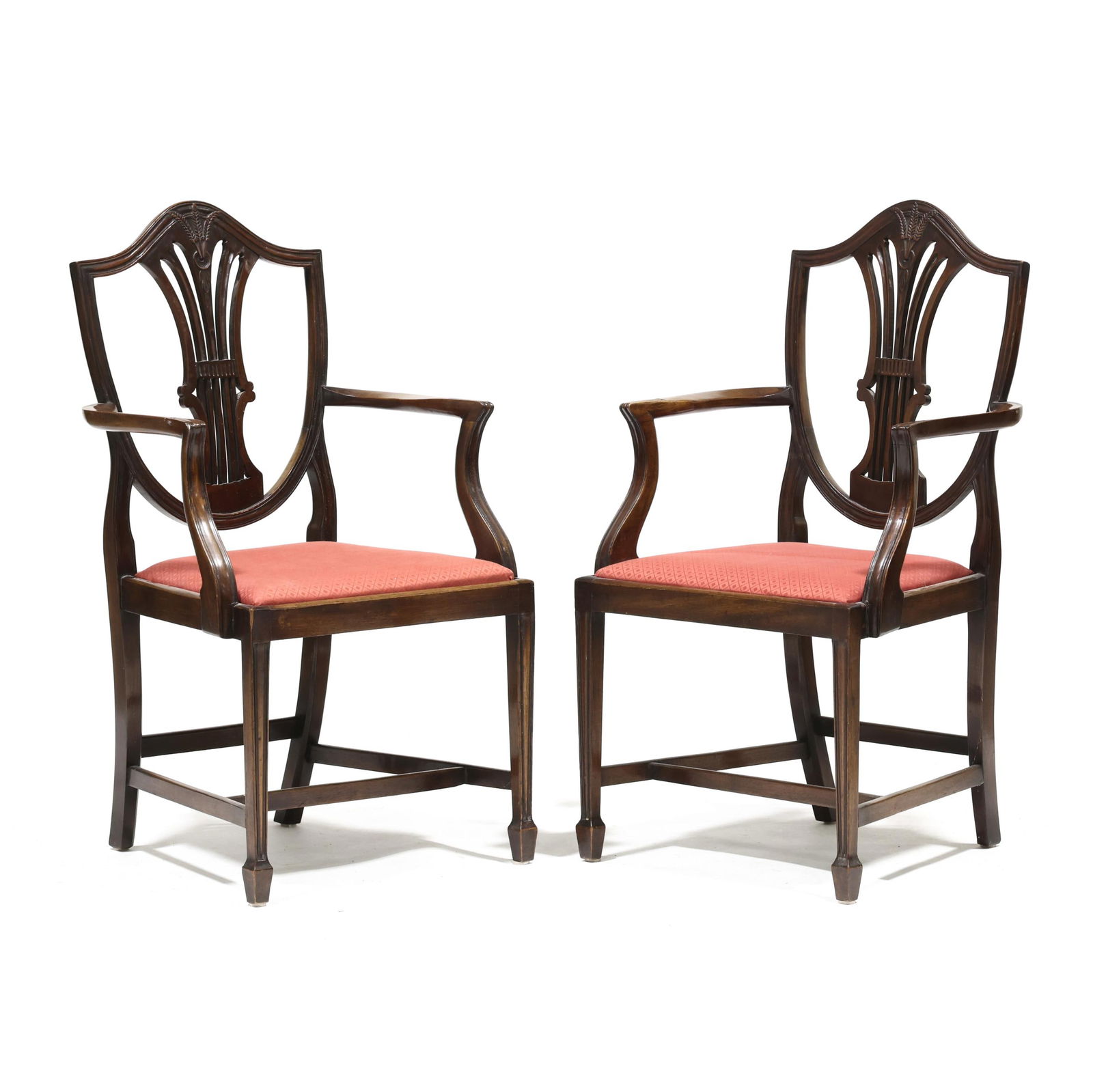 Pair of Hepplewhite Style Mahogany Armchairs (1 of 9)