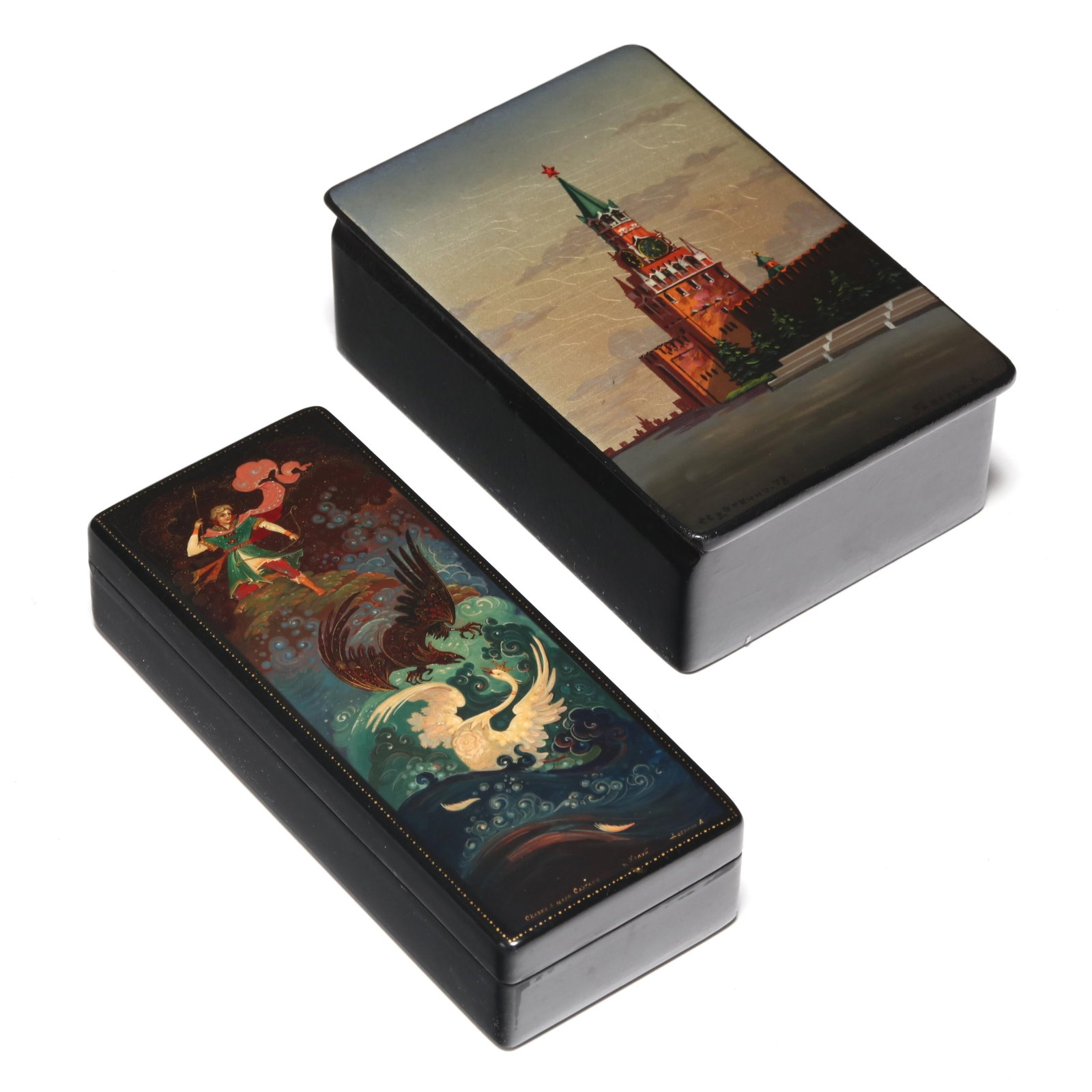 Five Russian Lacquer Boxes - 6