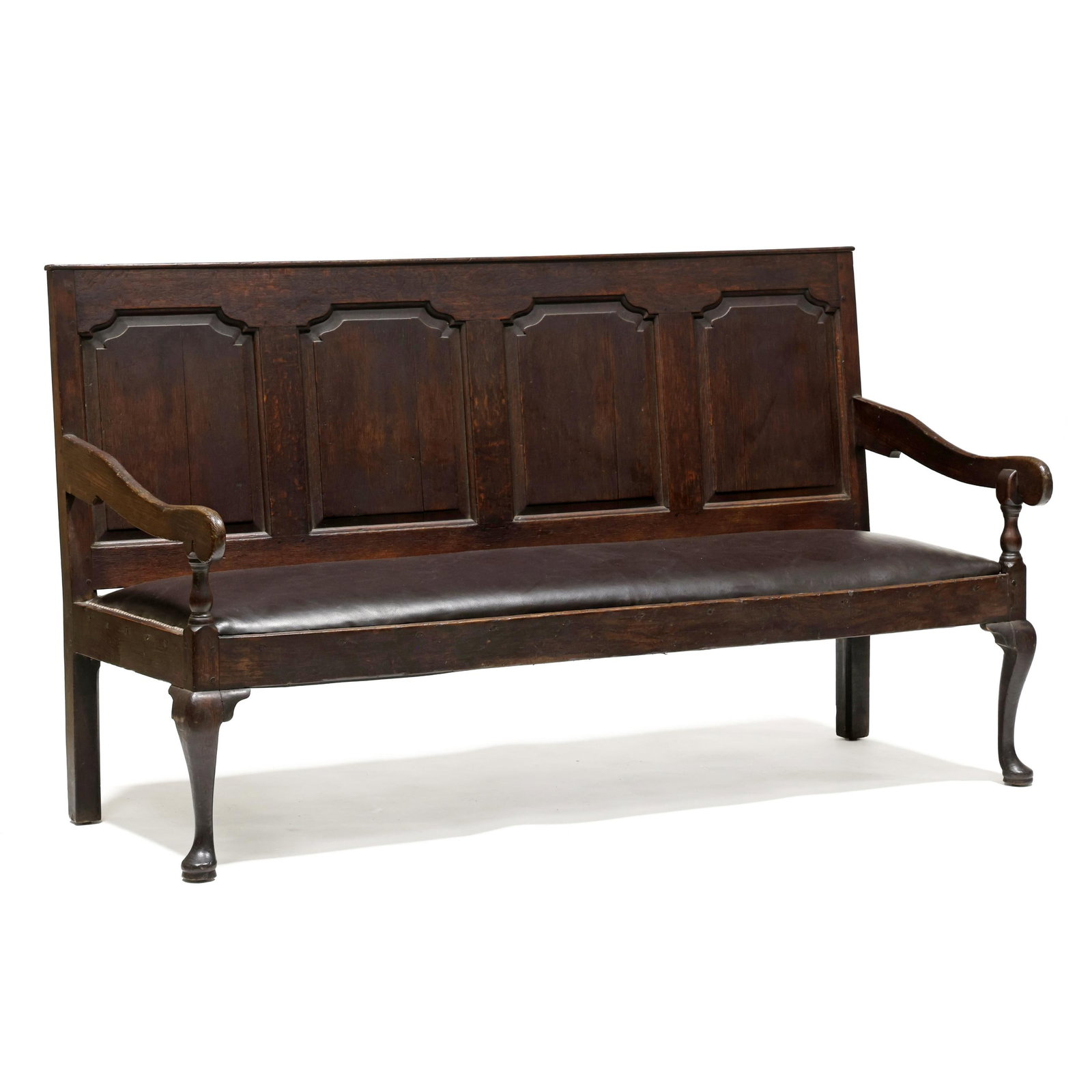 Queen Anne Oak Settle (1 of 4)