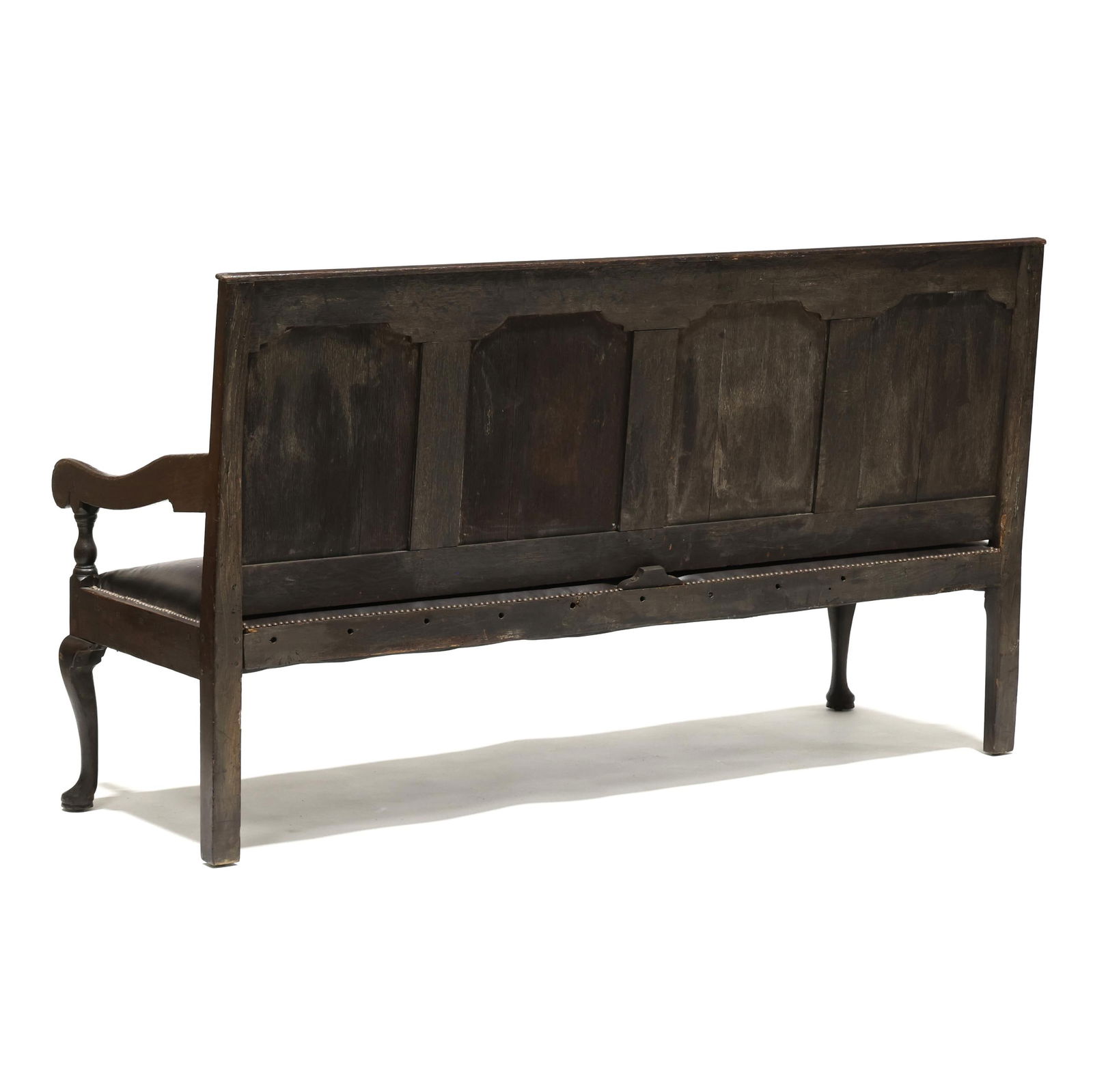 Queen Anne Oak Settle - 4