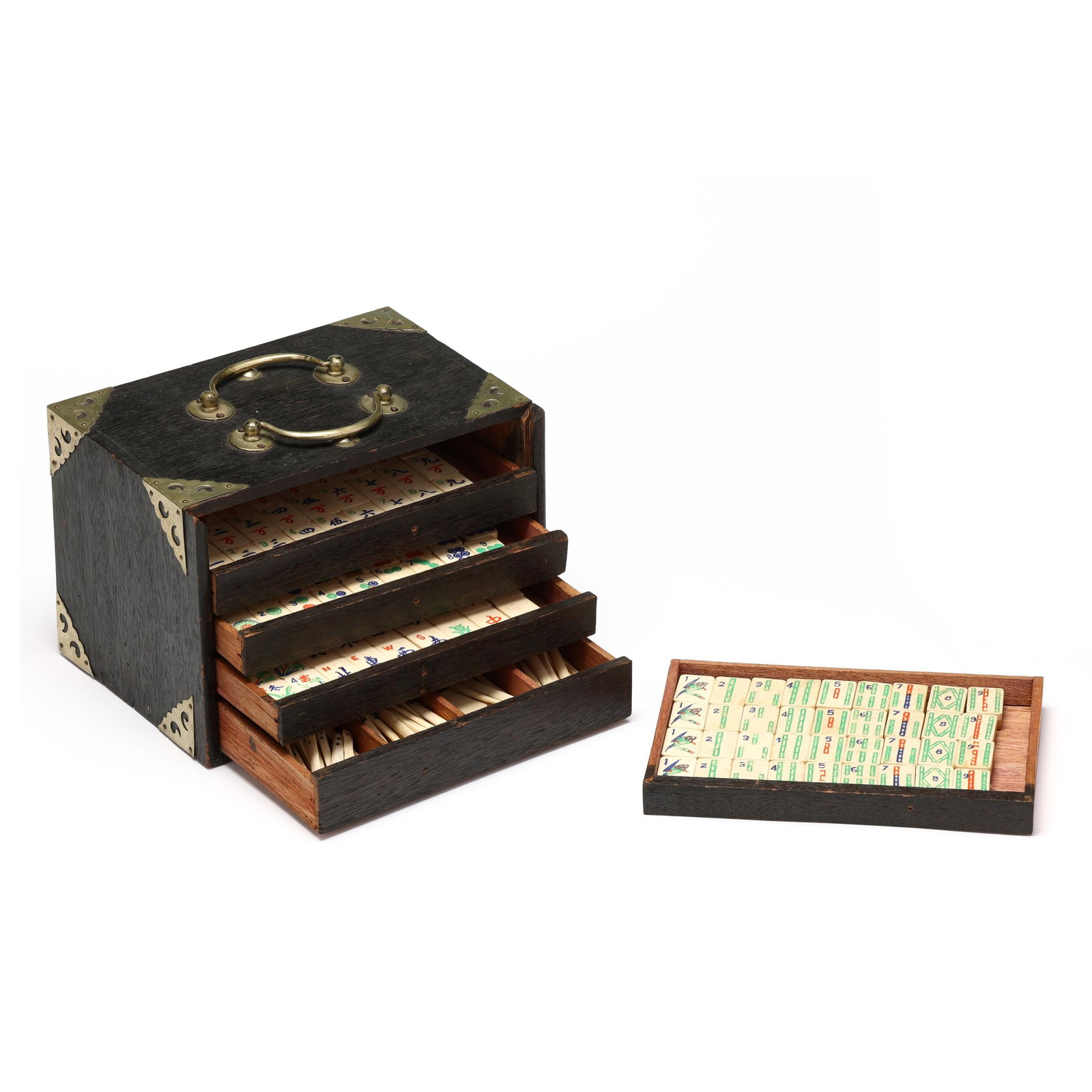 A Mahjong Set in Hardwood Case (1 of 7)
