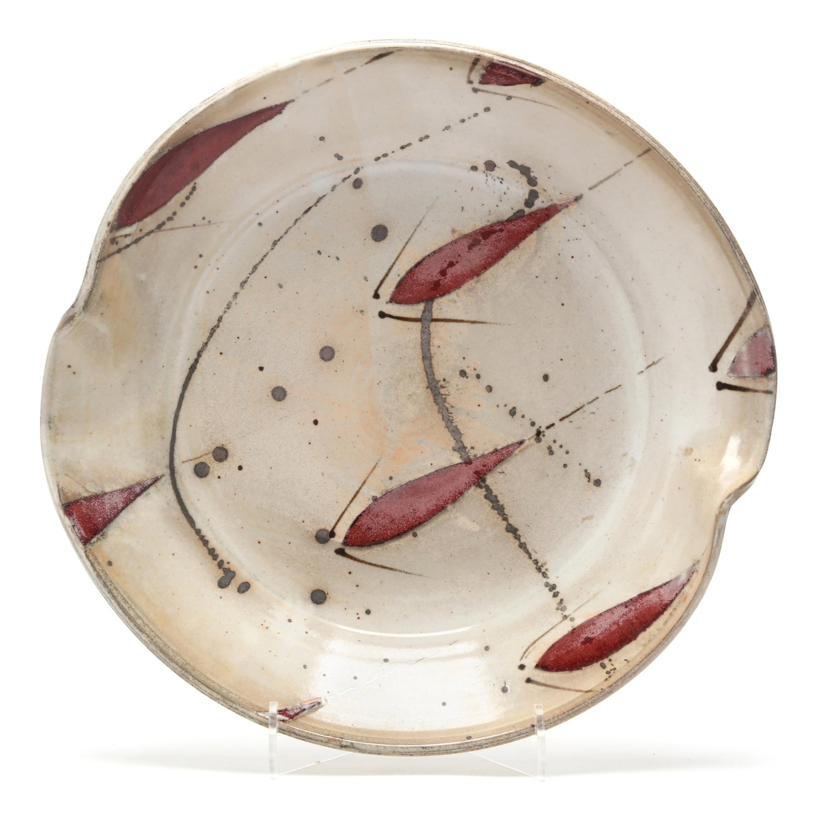 Attributed Richard Hensley (American, 20th Century), Large Art Pottery Platter (1 of 3)
