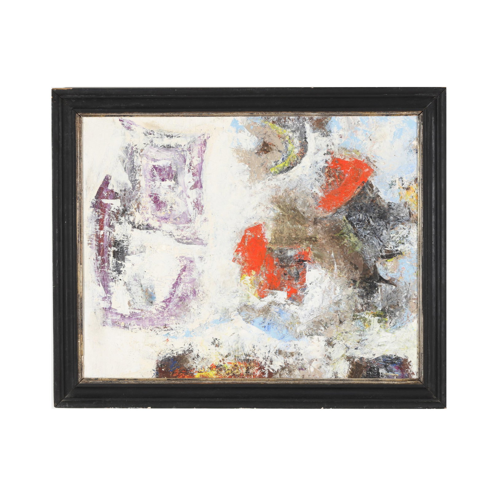 Vintage Abstract Expressionist Painting: Vintage Abstract Expressionist Paintingoil on masonite, unsigned, framed. Frame dimensions 26 x 32 in. Additional high-resolution photos are available at www.lelandlittle.com
