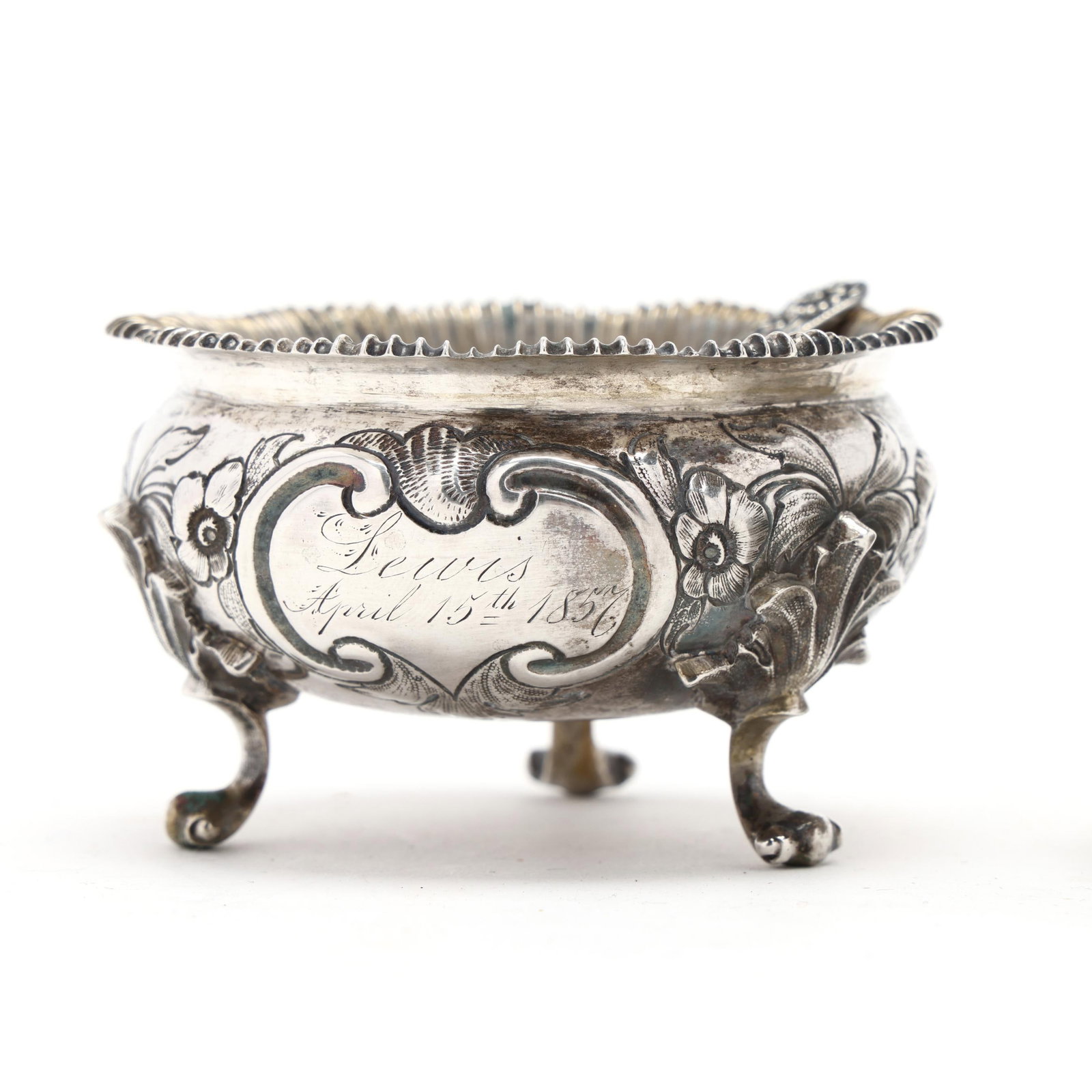Collection of Six Repousse Silver Salt Cellars - 6