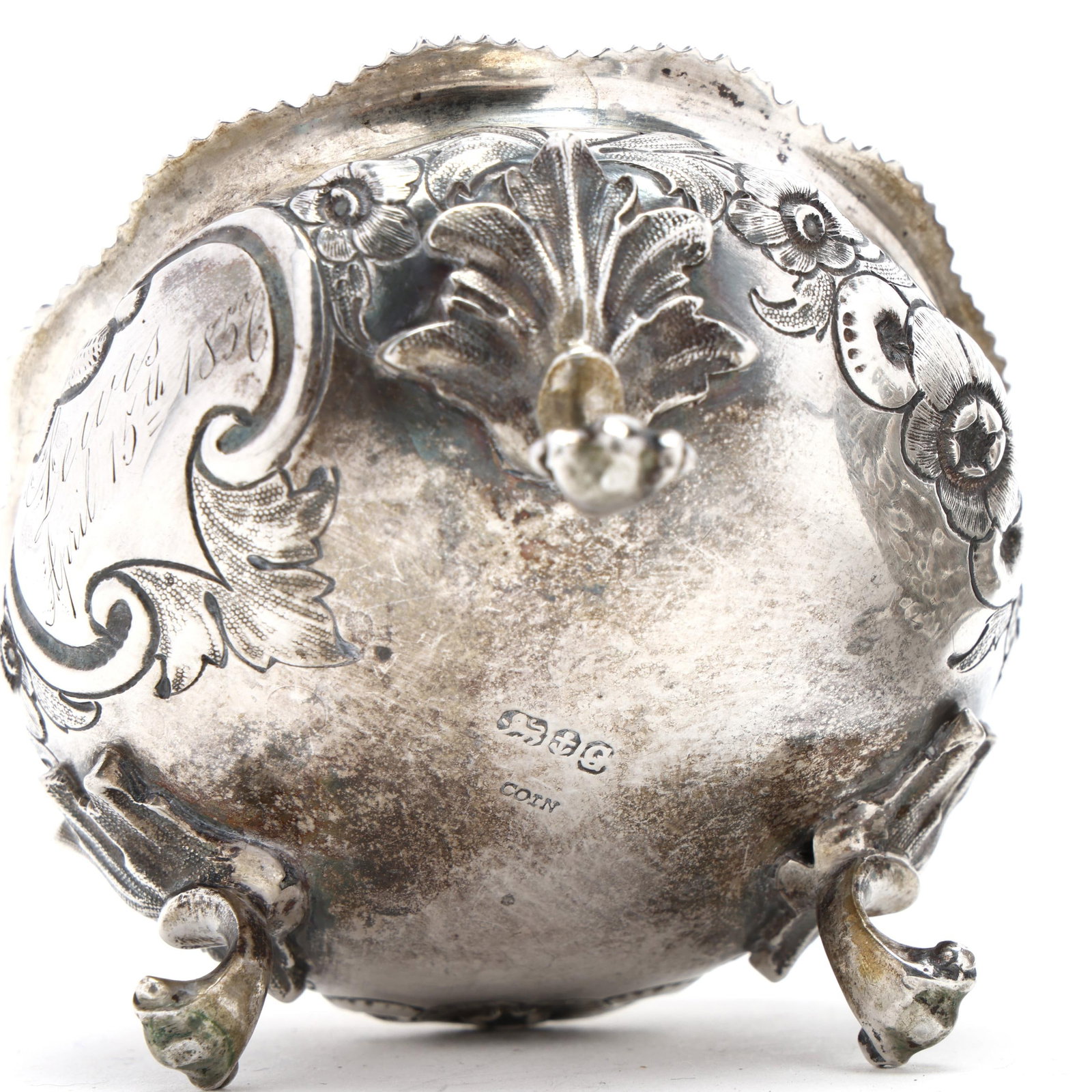 Collection of Six Repousse Silver Salt Cellars - 8