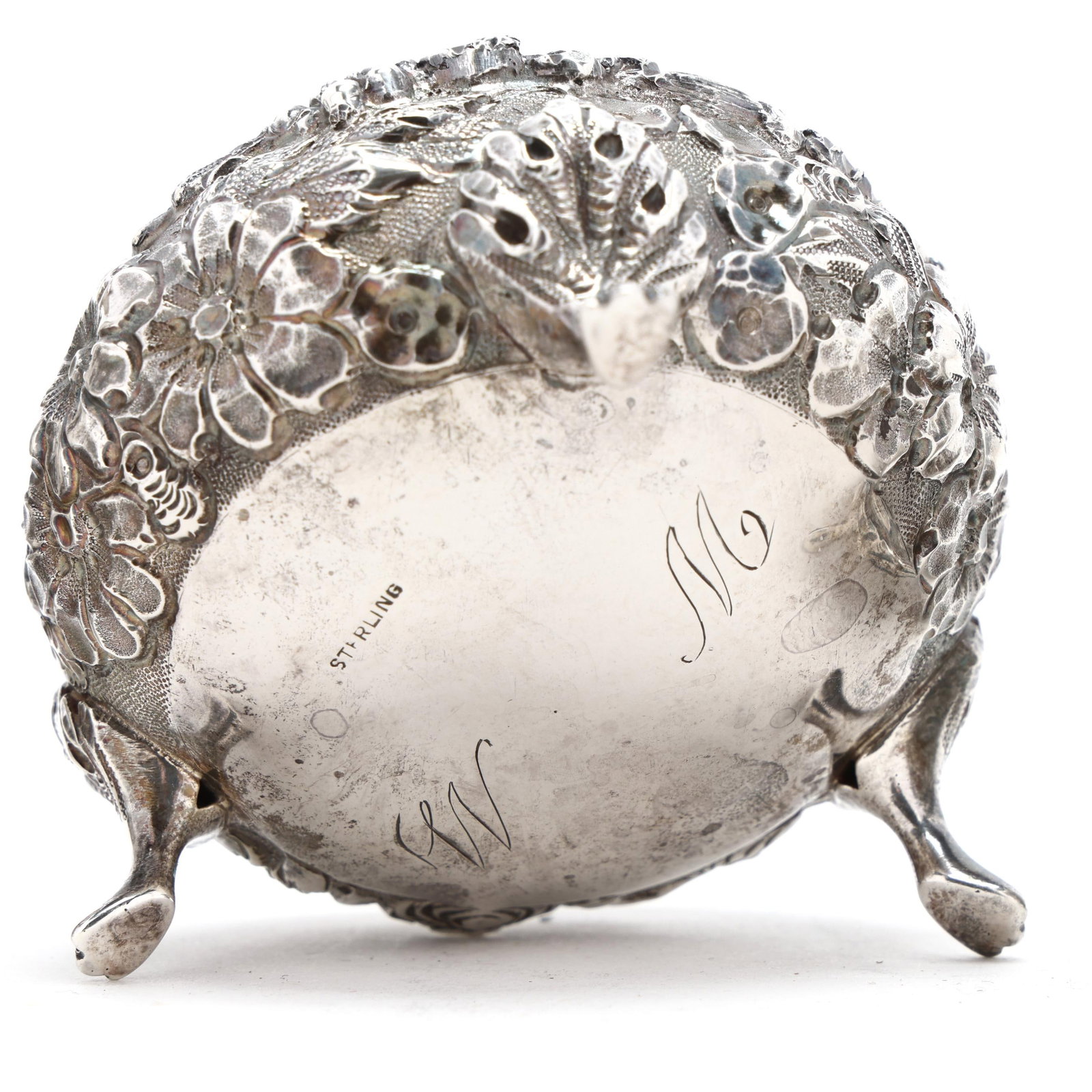 Collection of Six Repousse Silver Salt Cellars - 9