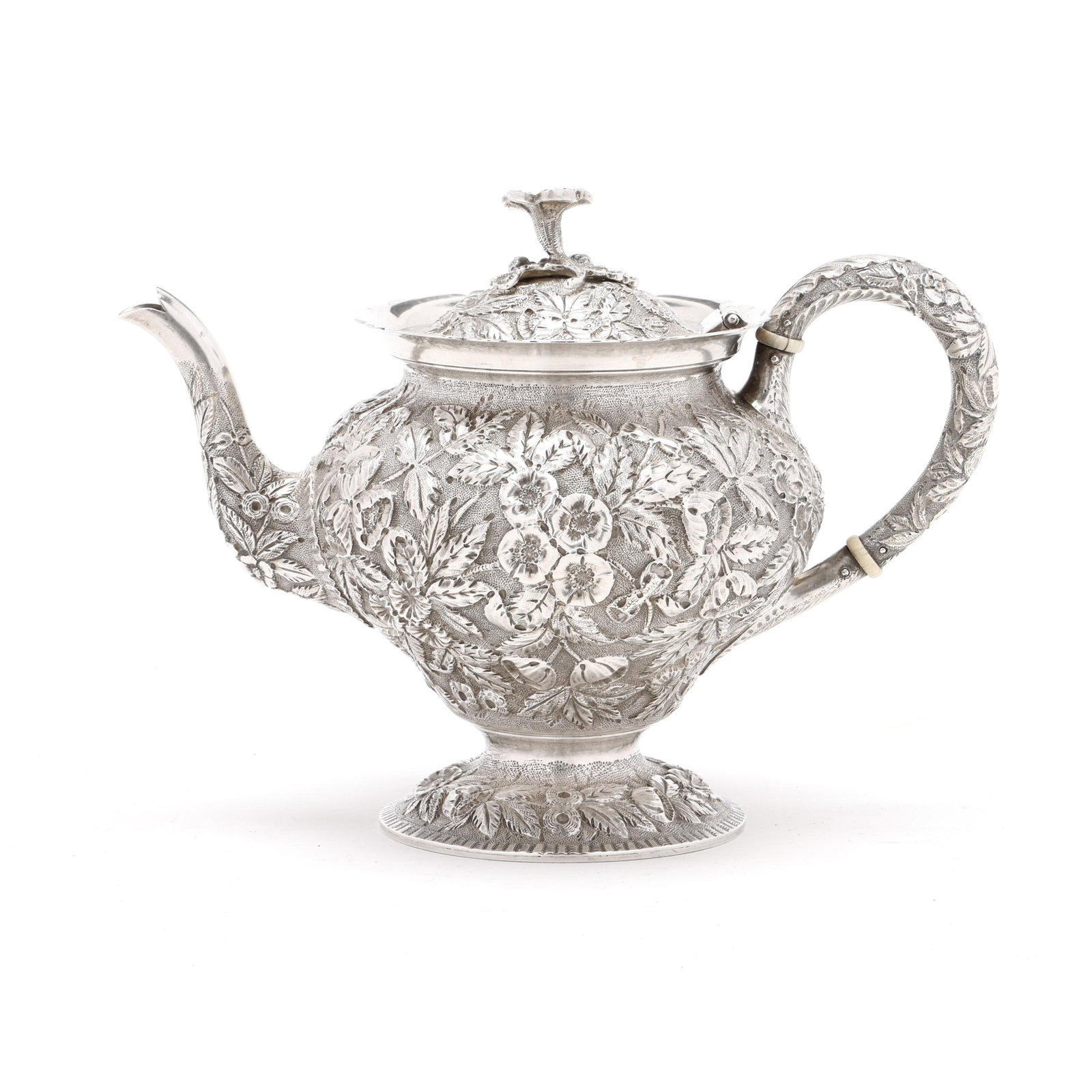 S. Kirk & Son Co. Repousse Sterling Silver Teapot - 2