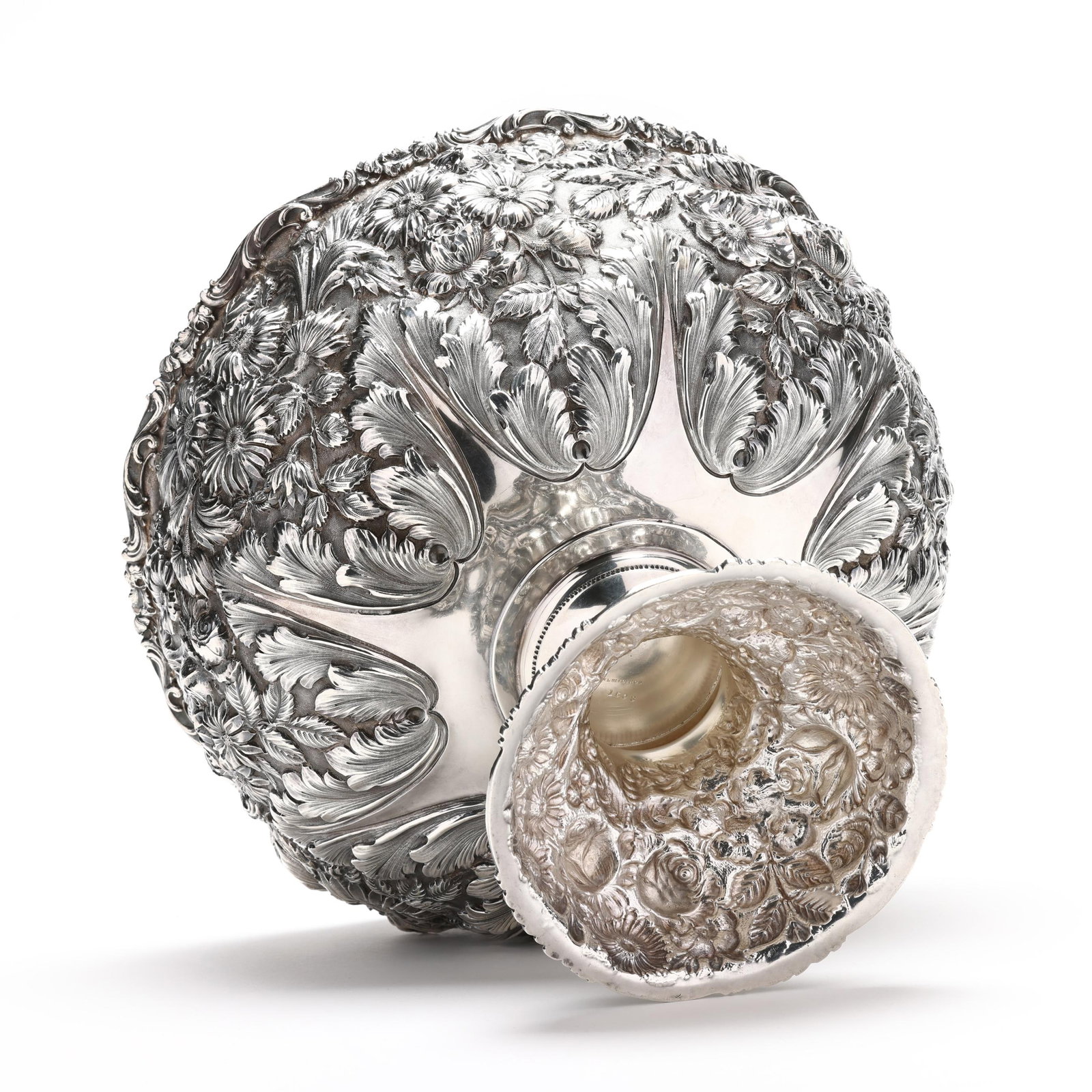 Baltimore Schofield Repousse Sterling Silver Punch Bowl - 8