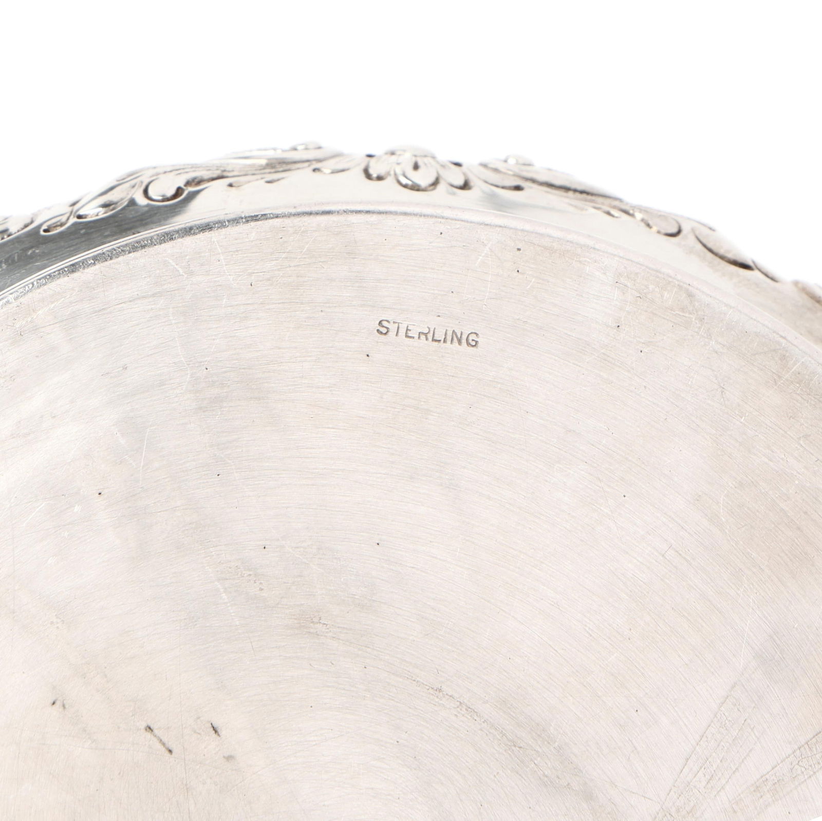 Three Repousse Sterling Silver Serving Items - 9