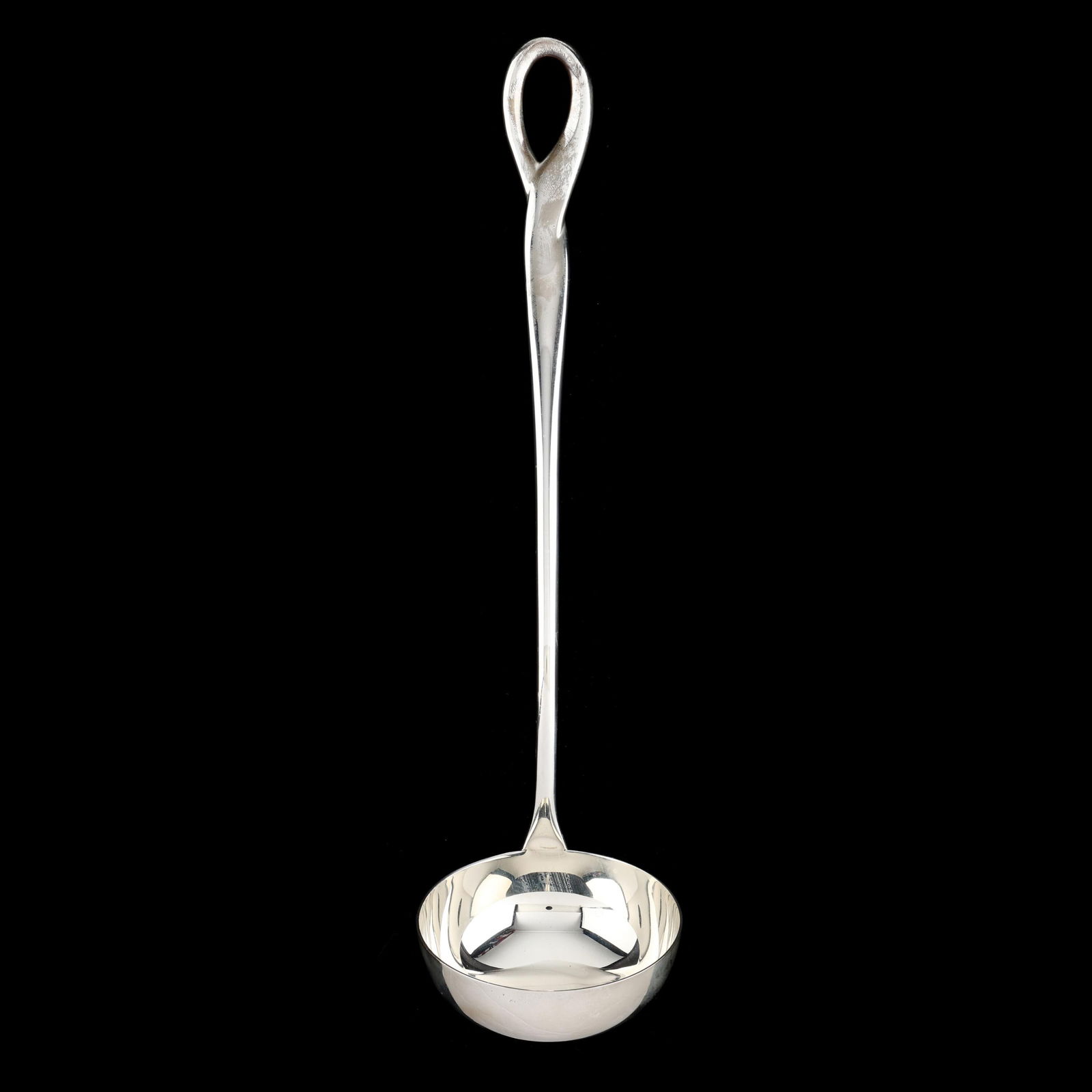 Elsa Peretti For Tiffany & Co. Sterling Silver Punch Ladle: Elsa Peretti For Tiffany & Co. Sterling Silver Punch Ladlelate 20th century, with a twisted loop handle, not monogrammed. 13 in. 9.1 troy oz. From the Collection of Phoenix Chen Haydon, Raleigh, North