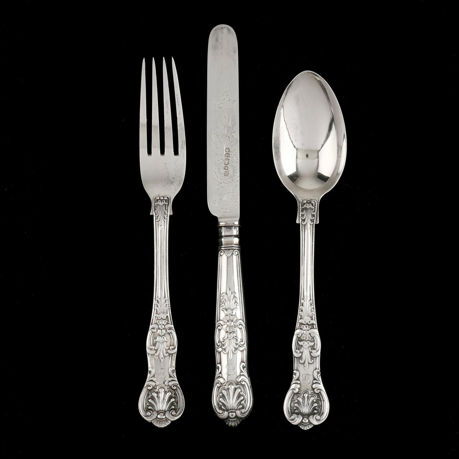 Cased Victorian Silver Place Setting, Belonging to NC Governor Thomas Walter Bickett (1 of 9)
