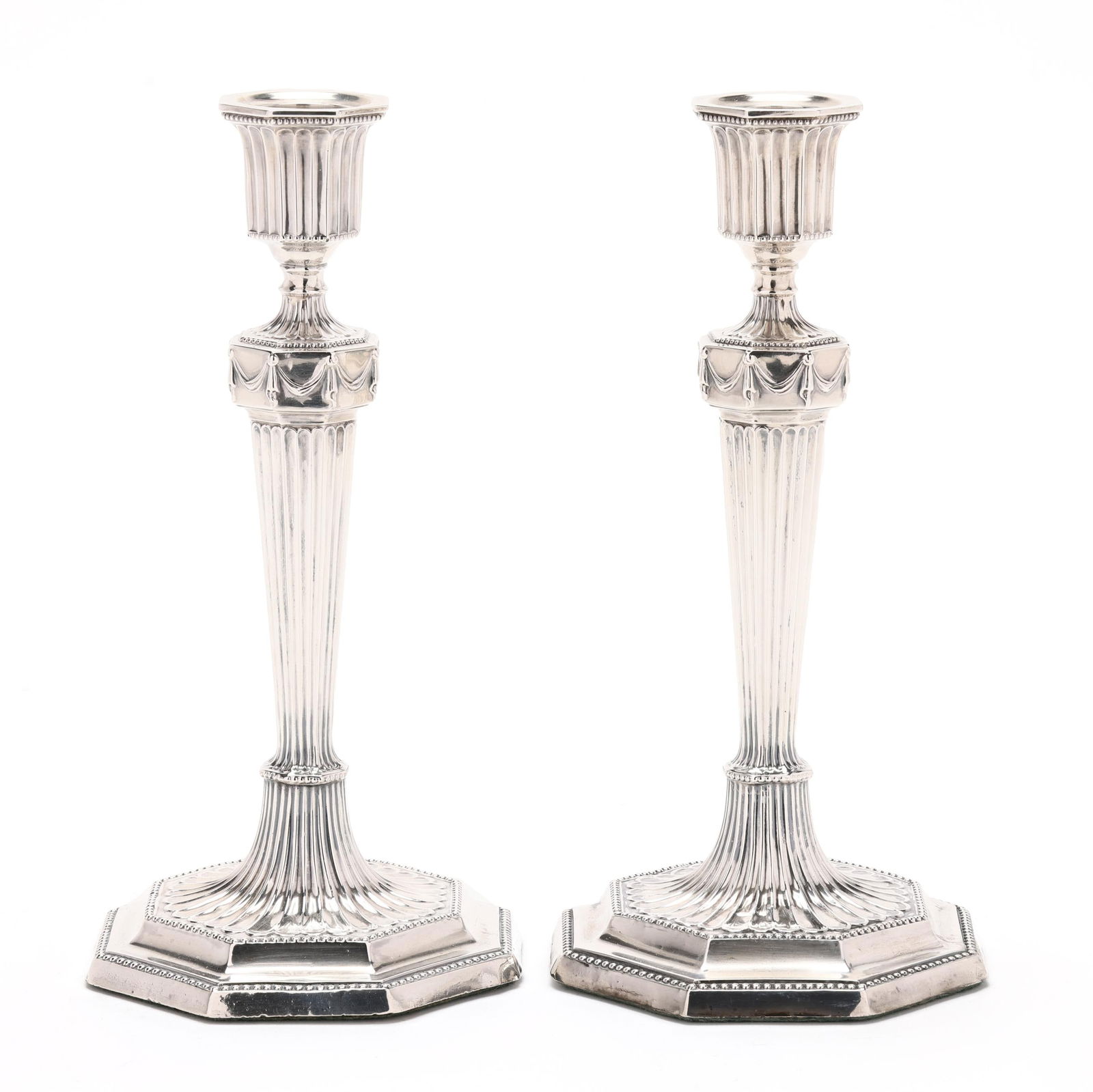 Pair of Edwardian Silver Candlesticks, Mark of Mappin & Webb (1 of 5)