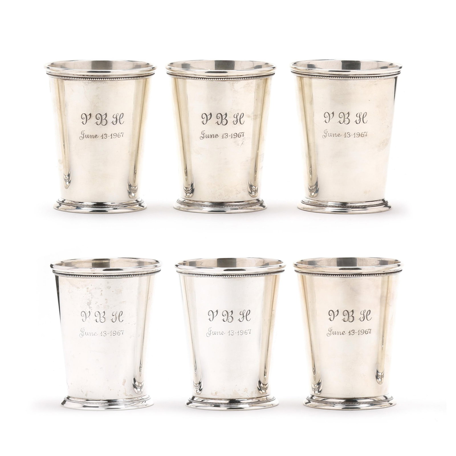 Set of Six International Patrick Henry Sterling Silver Julep Cups (1 of 5)