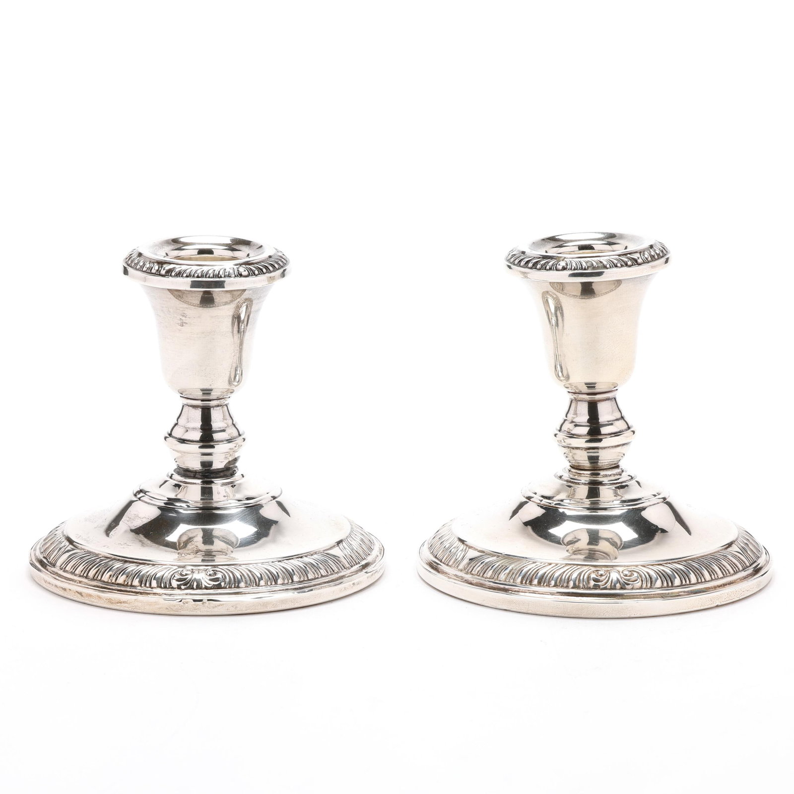 Pair of Whiting Sterling Silver Candlesticks (1 of 5)