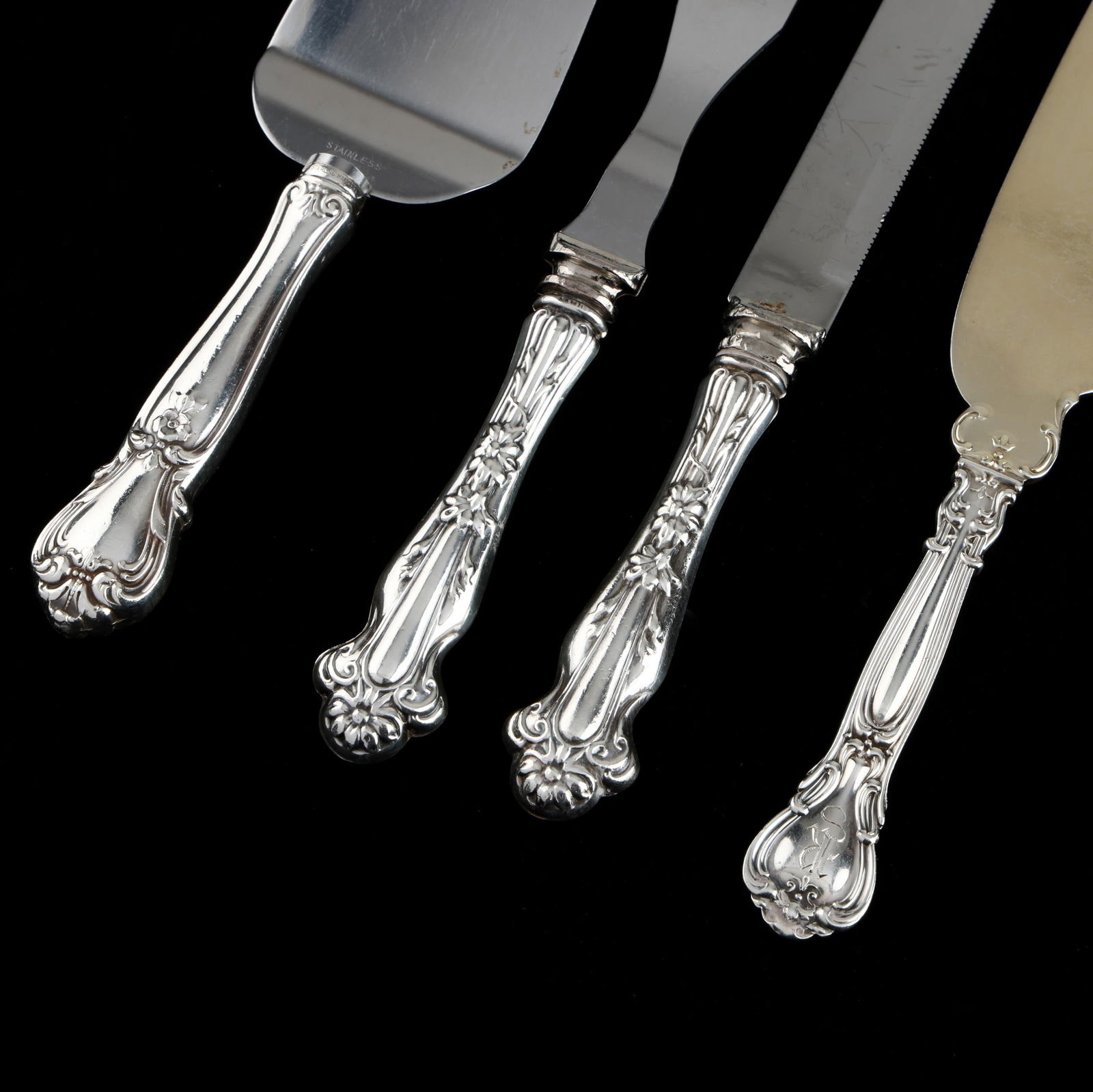 Four Sterling Silver Flatware Servers - 2