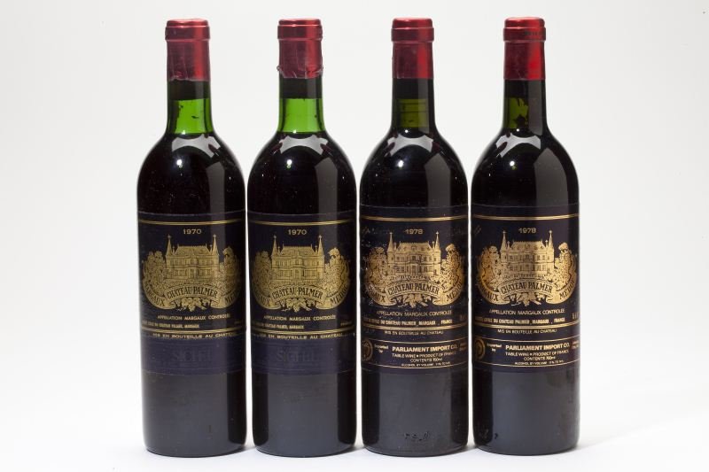 1970 & 1978 Chateau Palmer: 1970 & 1978 Chateau Palmer Vintage 1970, Palmer, Margaux, 2ts (2) Vintage 1978, Palmer, Margaux, 2vts (2) 4 total bottles