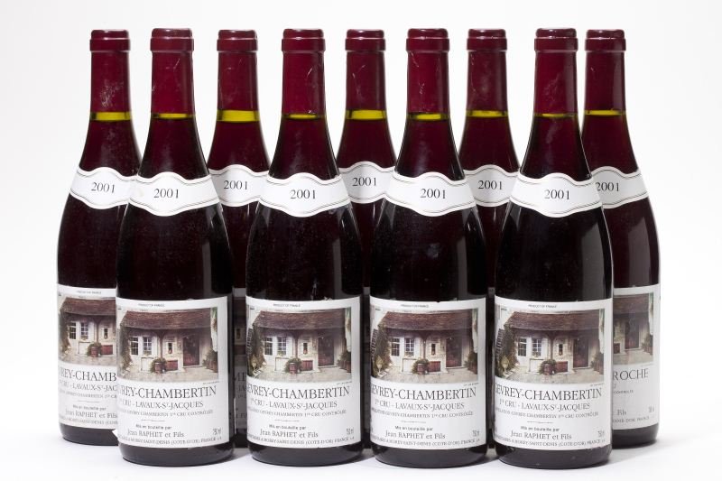 2001 Gevrey Chambertin & Clos de la Roche: 2001 Gevrey Chambertin & Clos de la Roche Vintage 2001, Gevrey Chambertin, Lavaux St. Jacques, Jean Raphet, 0.5cm or better (6) Vintage 2001, Clos de la Roche, Jean Raphet, 0.5cm or better (3) 9 total