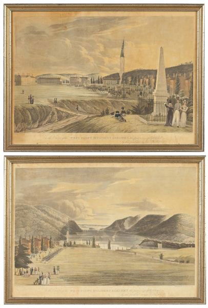 Pair of West Point Engravings After George Catlin: Pair of West Point Engravings After George Catlinboth titled "To the Cadets of the West Point Military Academy this print is respectfully dedicated by their friend and servant, Geo. Catlin," and credi