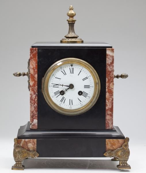 Three Piece French Mantel Clock Garniture Set - 2