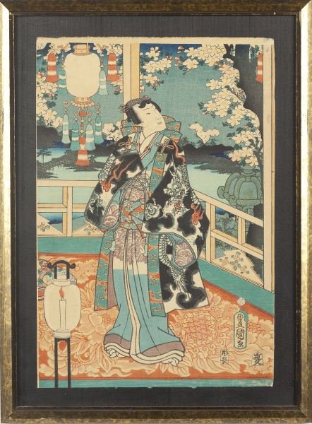 Two Japanese Woodblock Triptychs - 10