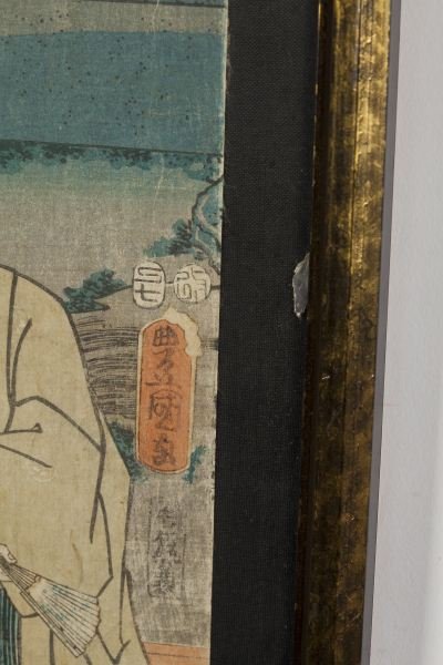 Two Japanese Woodblock Triptychs - 3