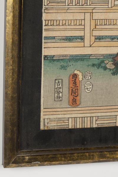 Two Japanese Woodblock Triptychs - 5