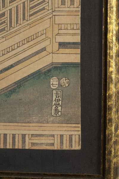 Two Japanese Woodblock Triptychs - 7