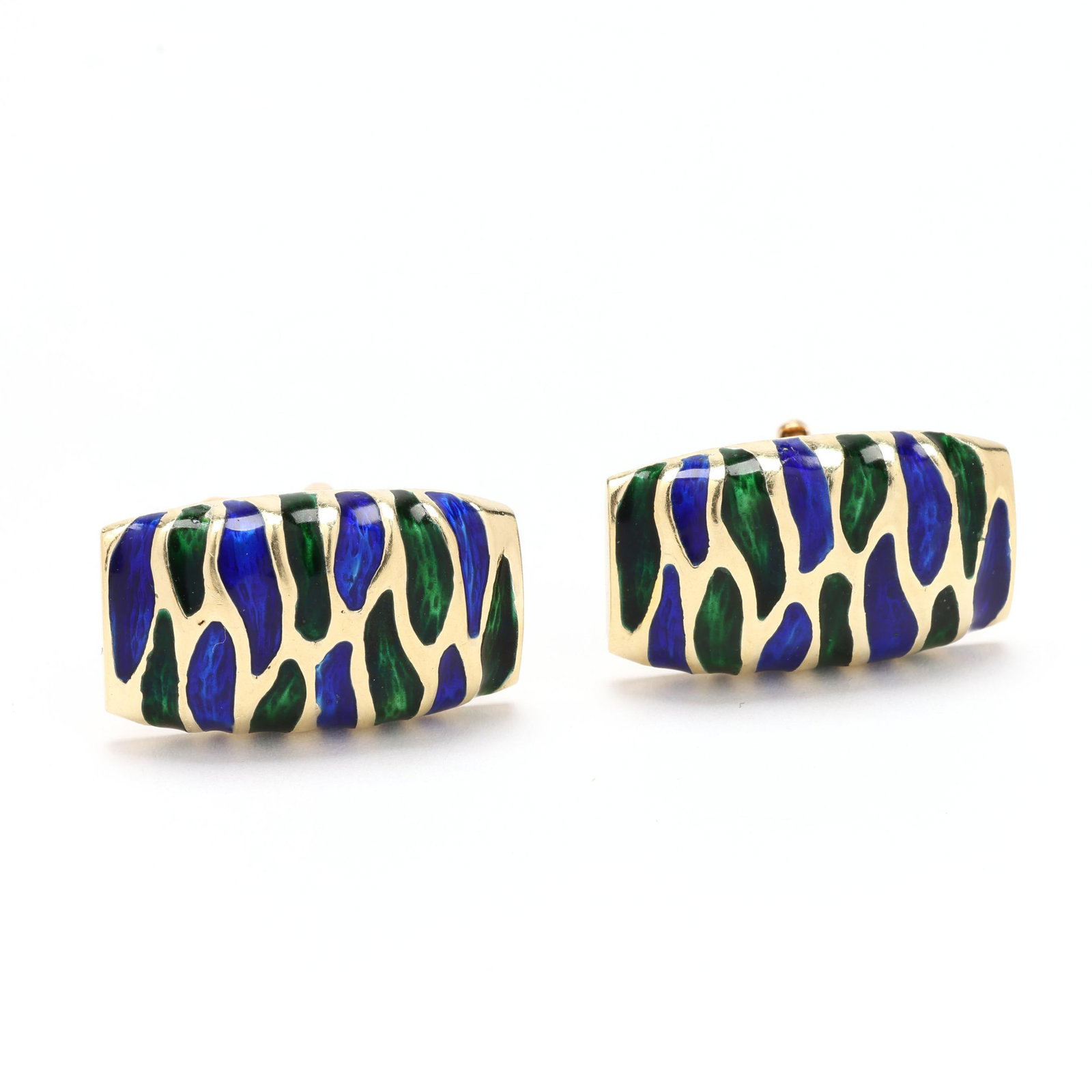 Gold and Enamel Cufflinks (1 of 3)