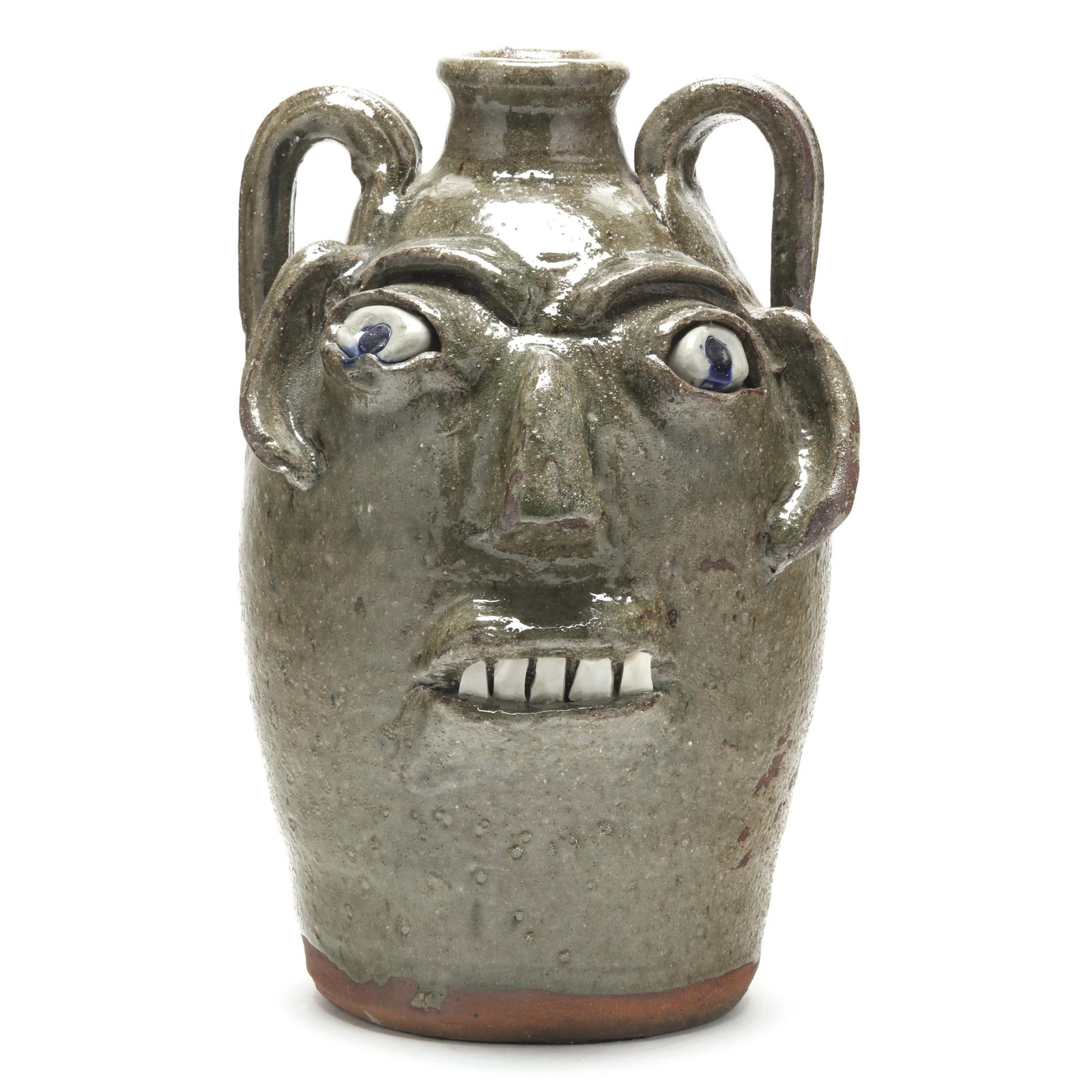 Burlon Craig (Lincoln County NC, 1914-2002), Large Dual Handled Face Jug (1 of 7)