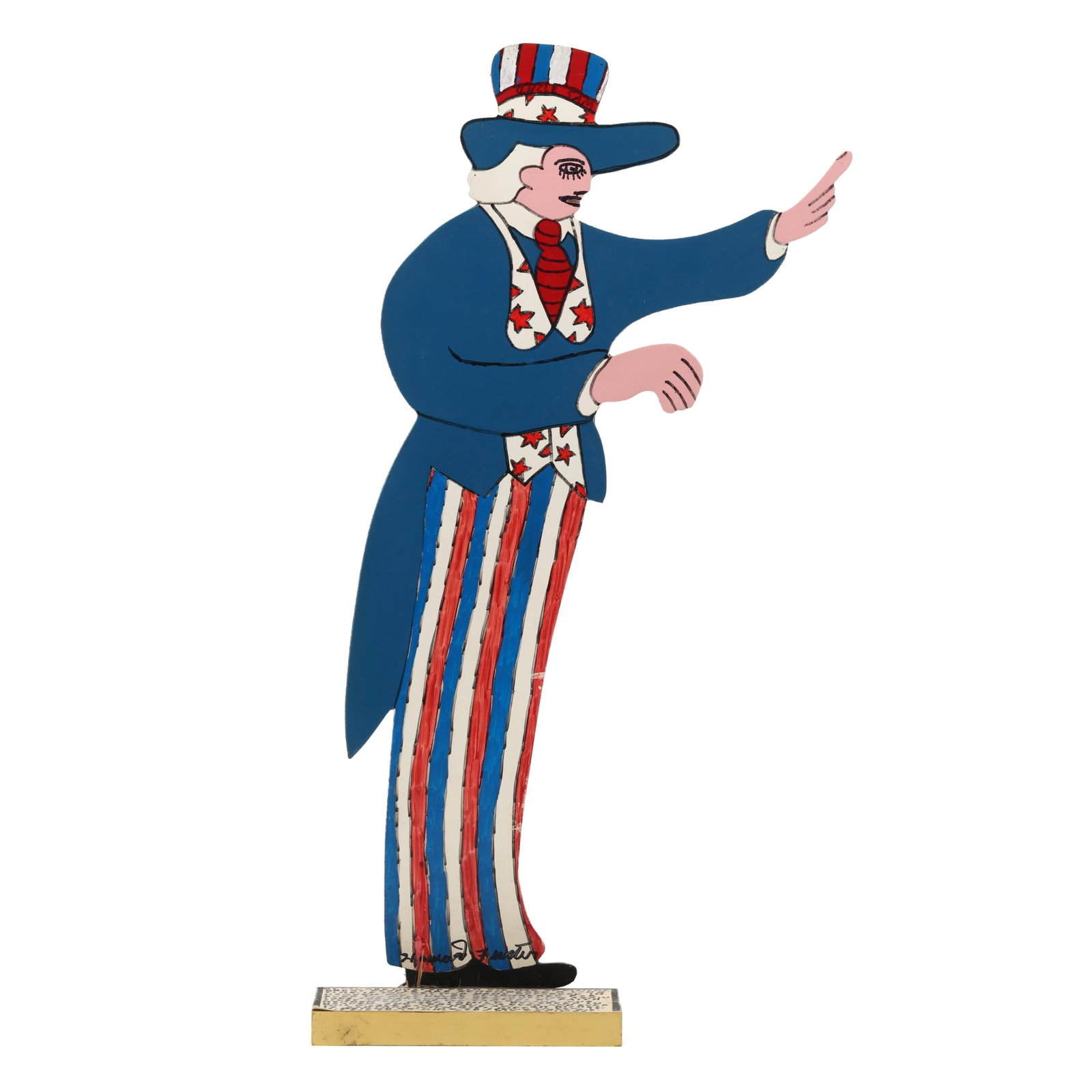Howard Finster (AL/GA, 1916-2001), Uncle Sam Figure (1 of 6)