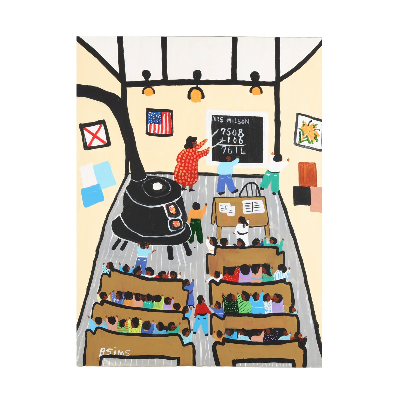 Bernice Sims (AL, 1926-2014), One Room School House (1 of 4)