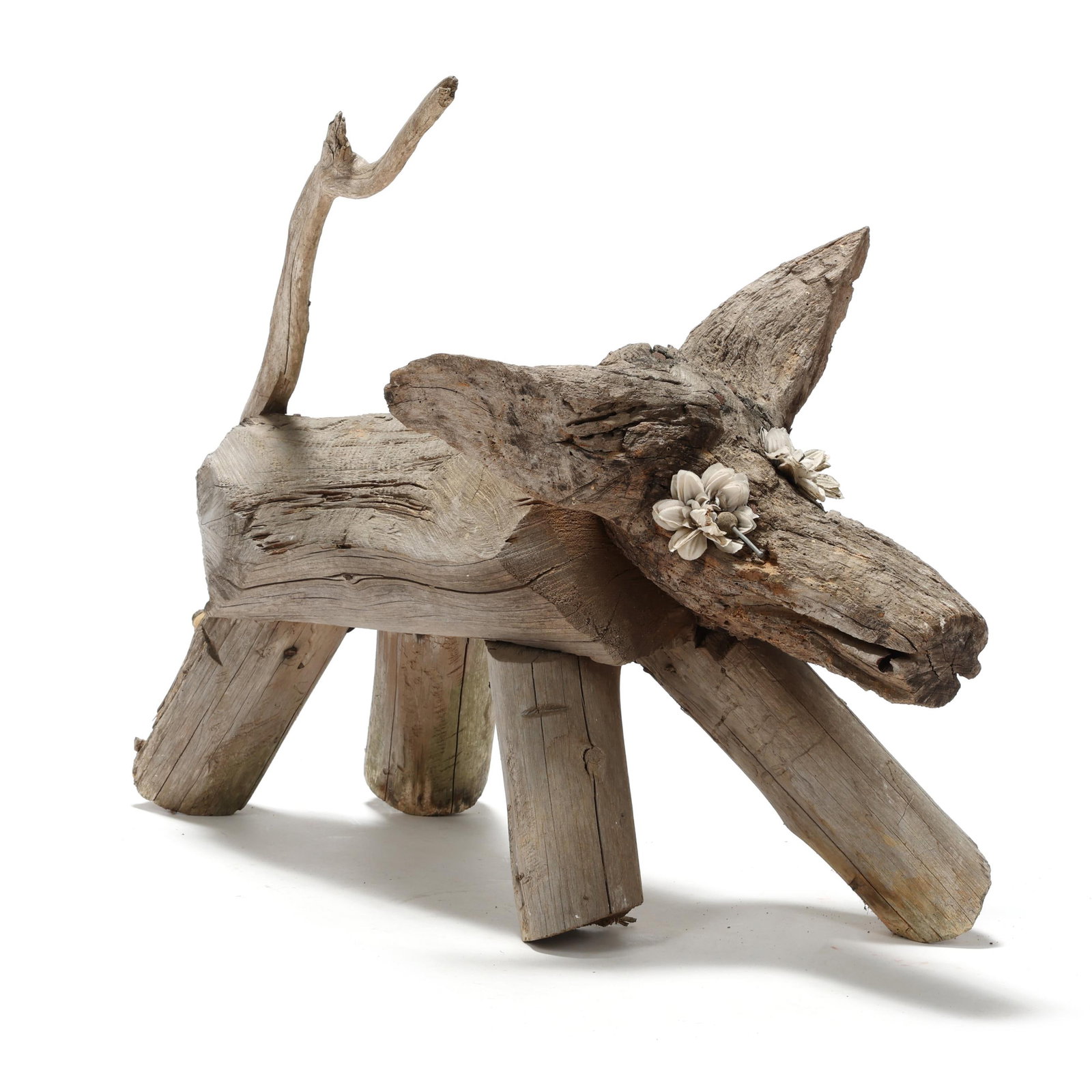 Clyde Jones (NC, 1938-2025), Critter with White Flowers (1 of 7)