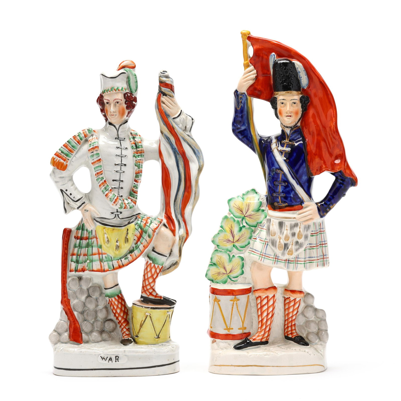 Two Large Staffordshire Figures of Scottish Highlanders (1 of 9)